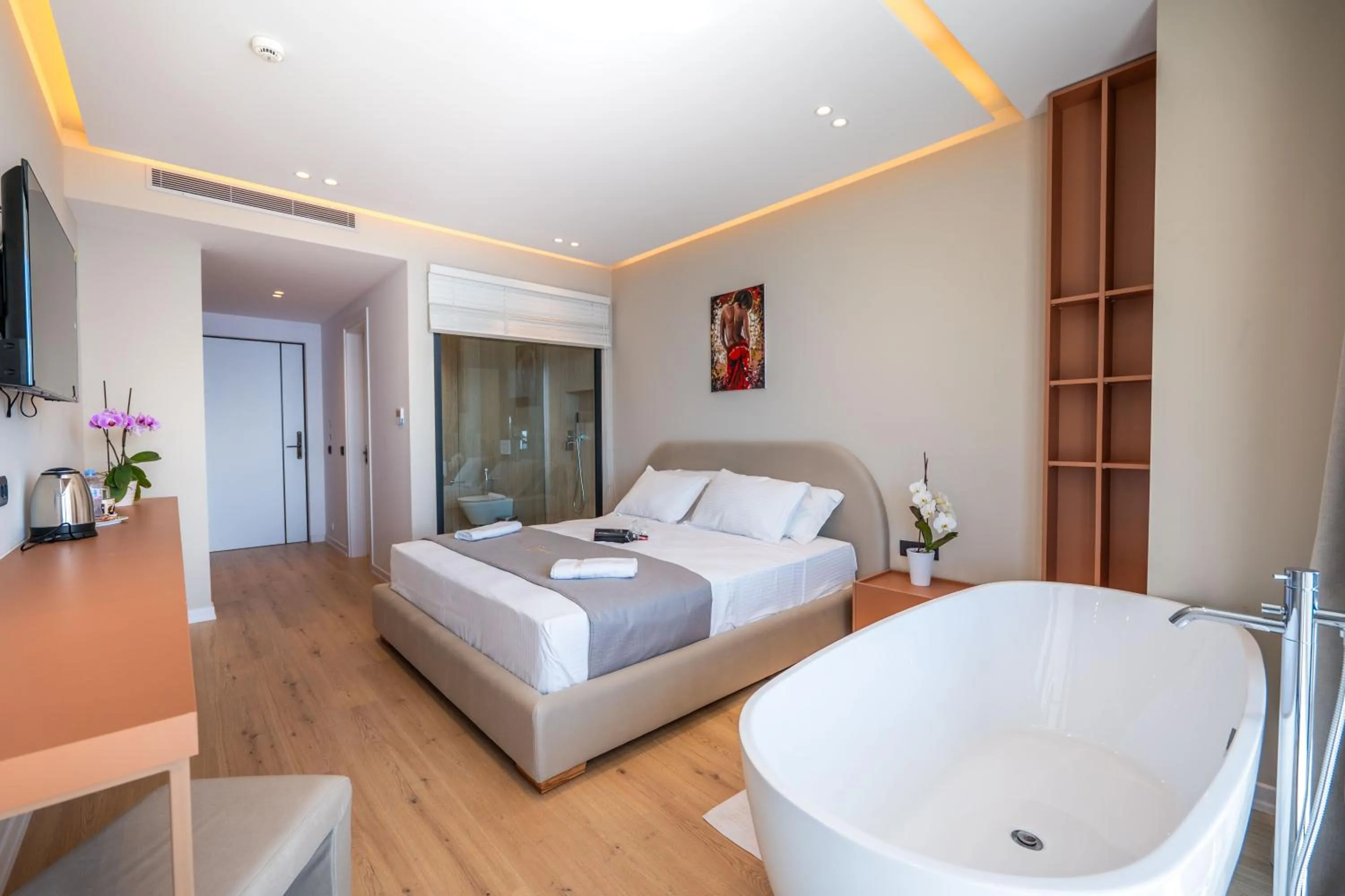 TV and multimedia, Bed in Jako Premium Hotel