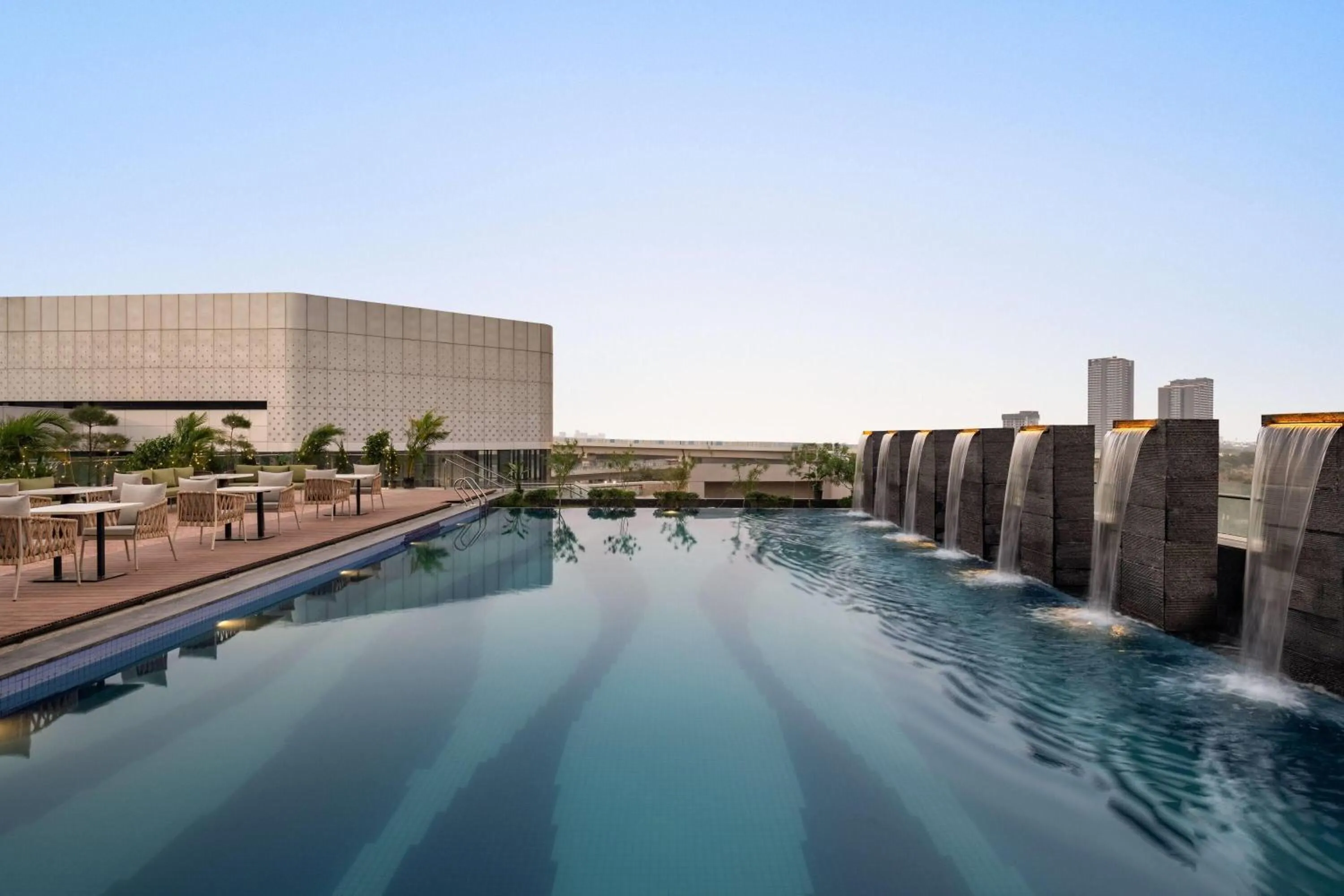 Pool view in Ramada Encore by Wyndham Gurugram Dwarka Expressway