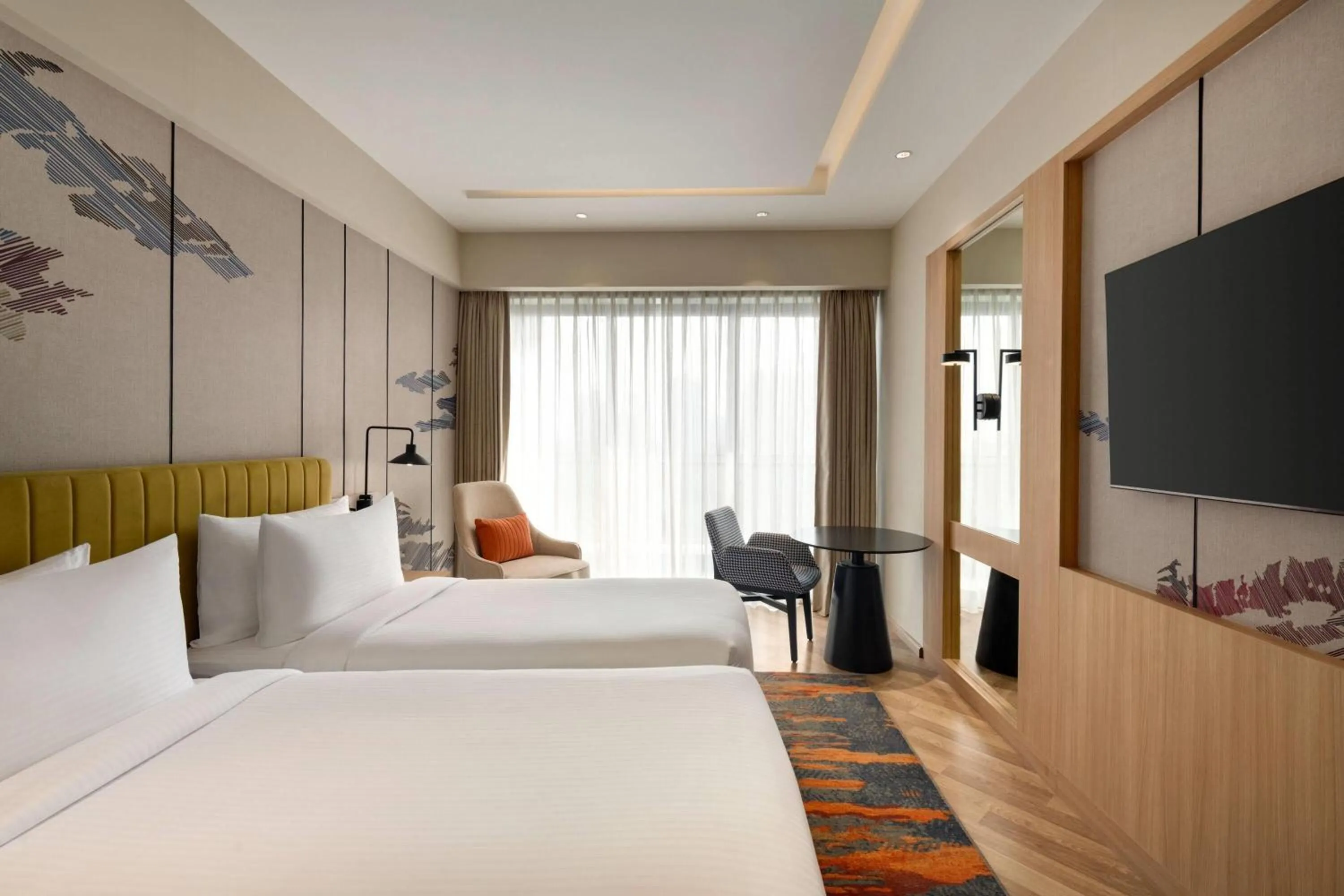 Photo of the whole room, Bed in Ramada Encore by Wyndham Gurugram Dwarka Expressway