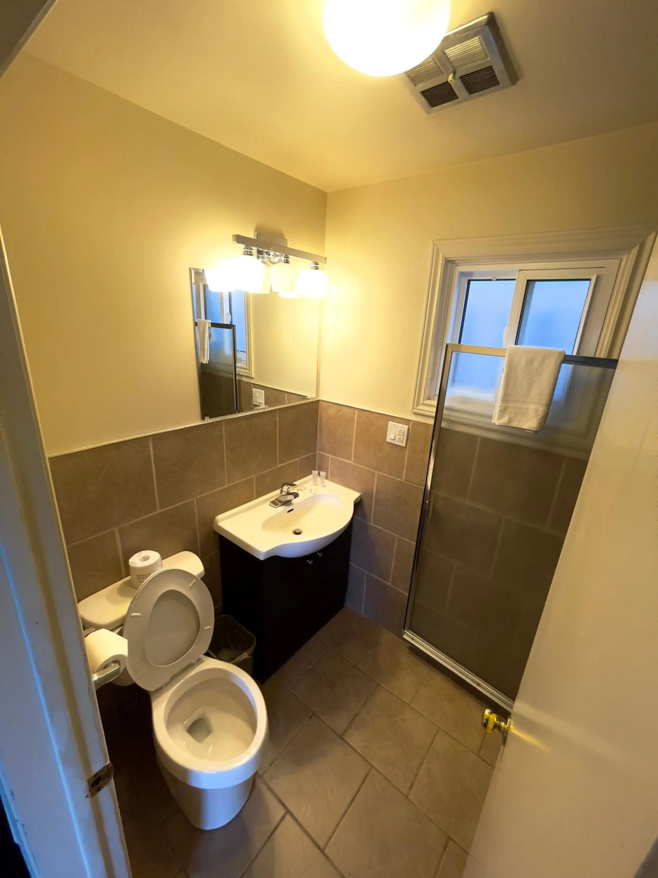 Toilet in Adams Motel