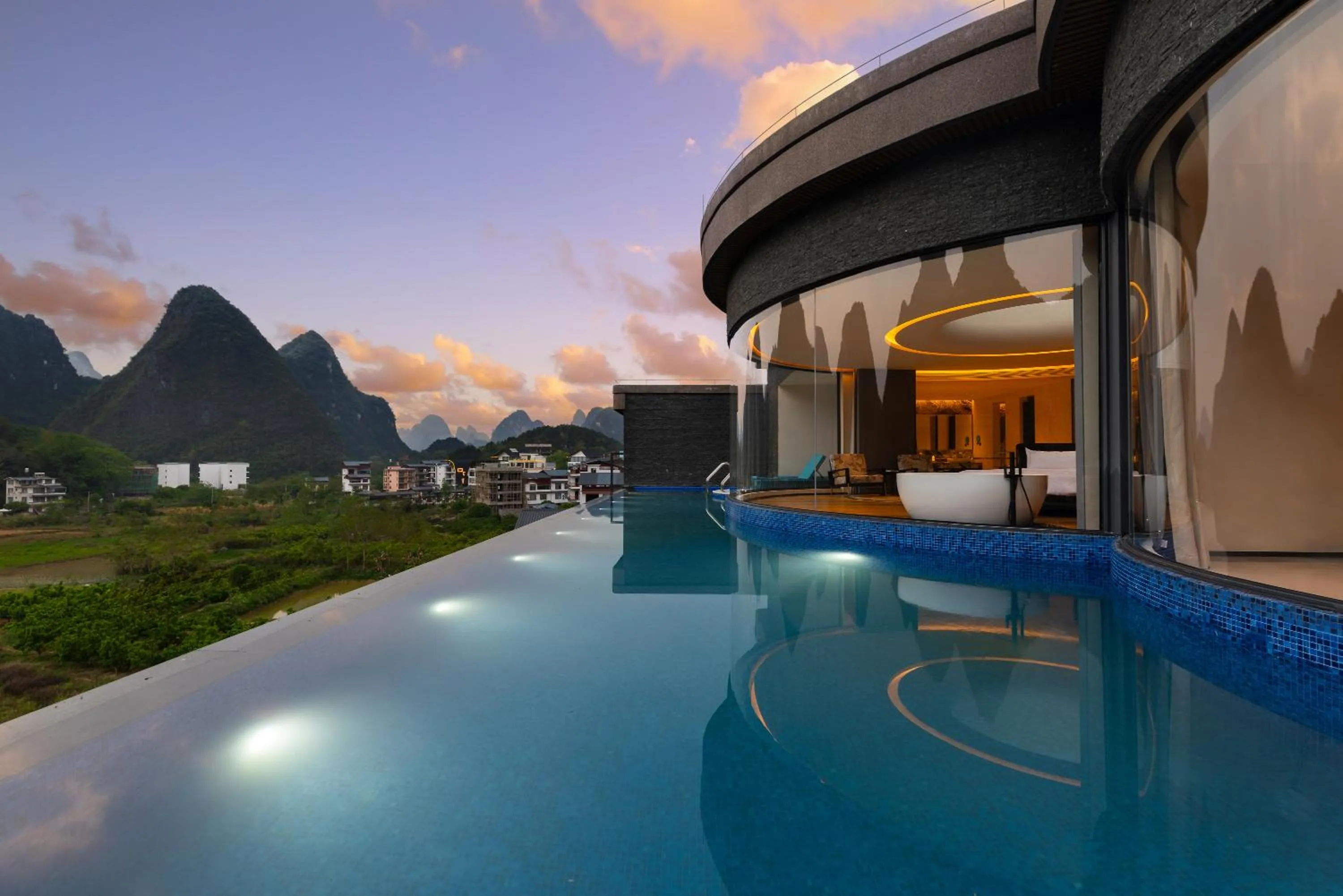 Pool view in voco Guilin Yangshuo