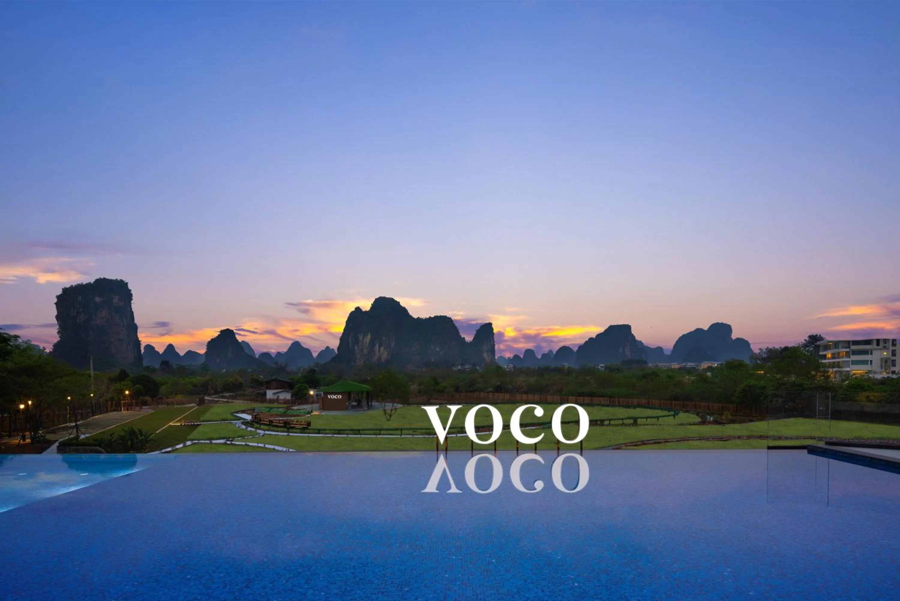 Swimming pool in voco Guilin Yangshuo