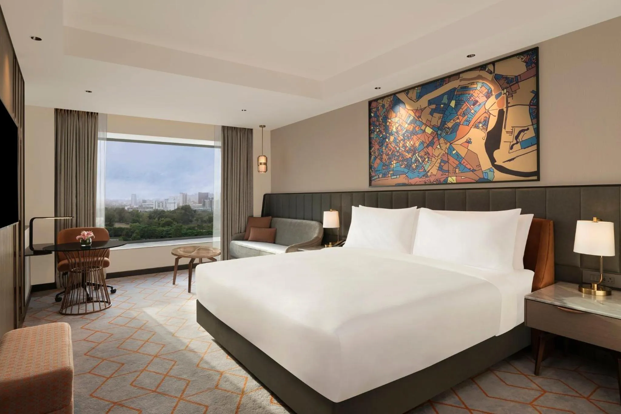 Photo of the whole room, Bed in Crowne Plaza Lucknow by IHG