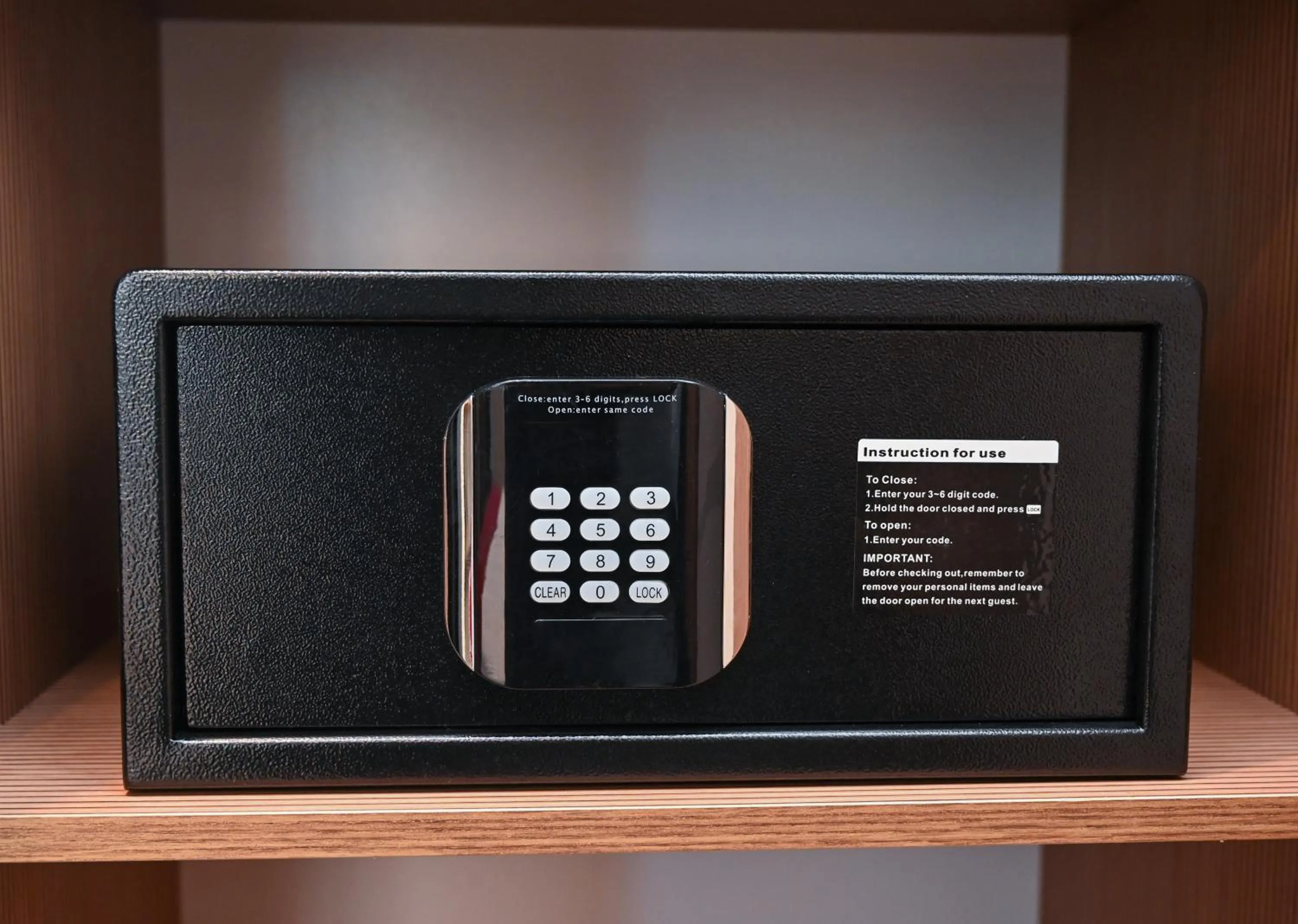 safe in Landmark Hotel