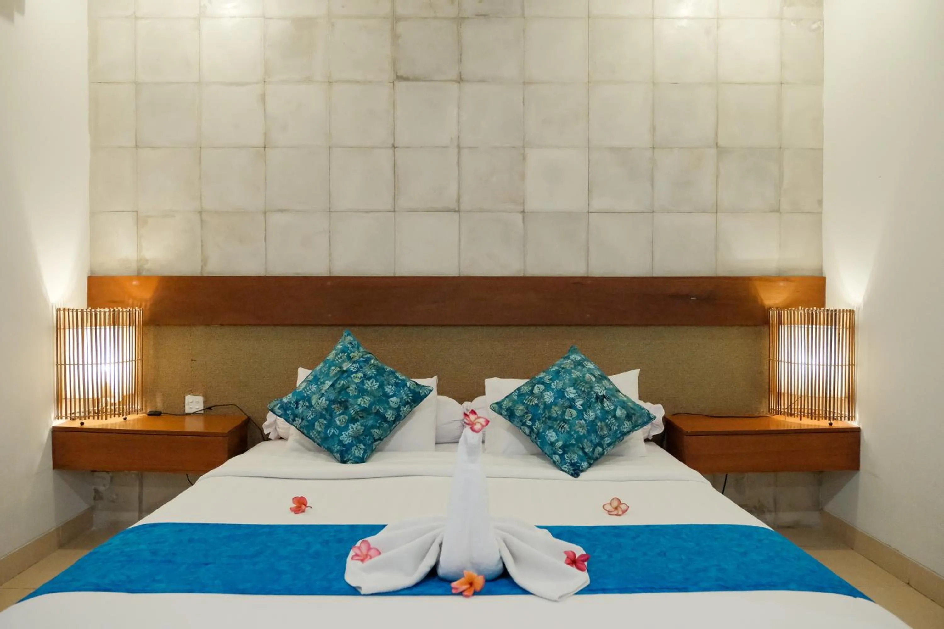 Bed in Semarandana Bedrooms and Pool