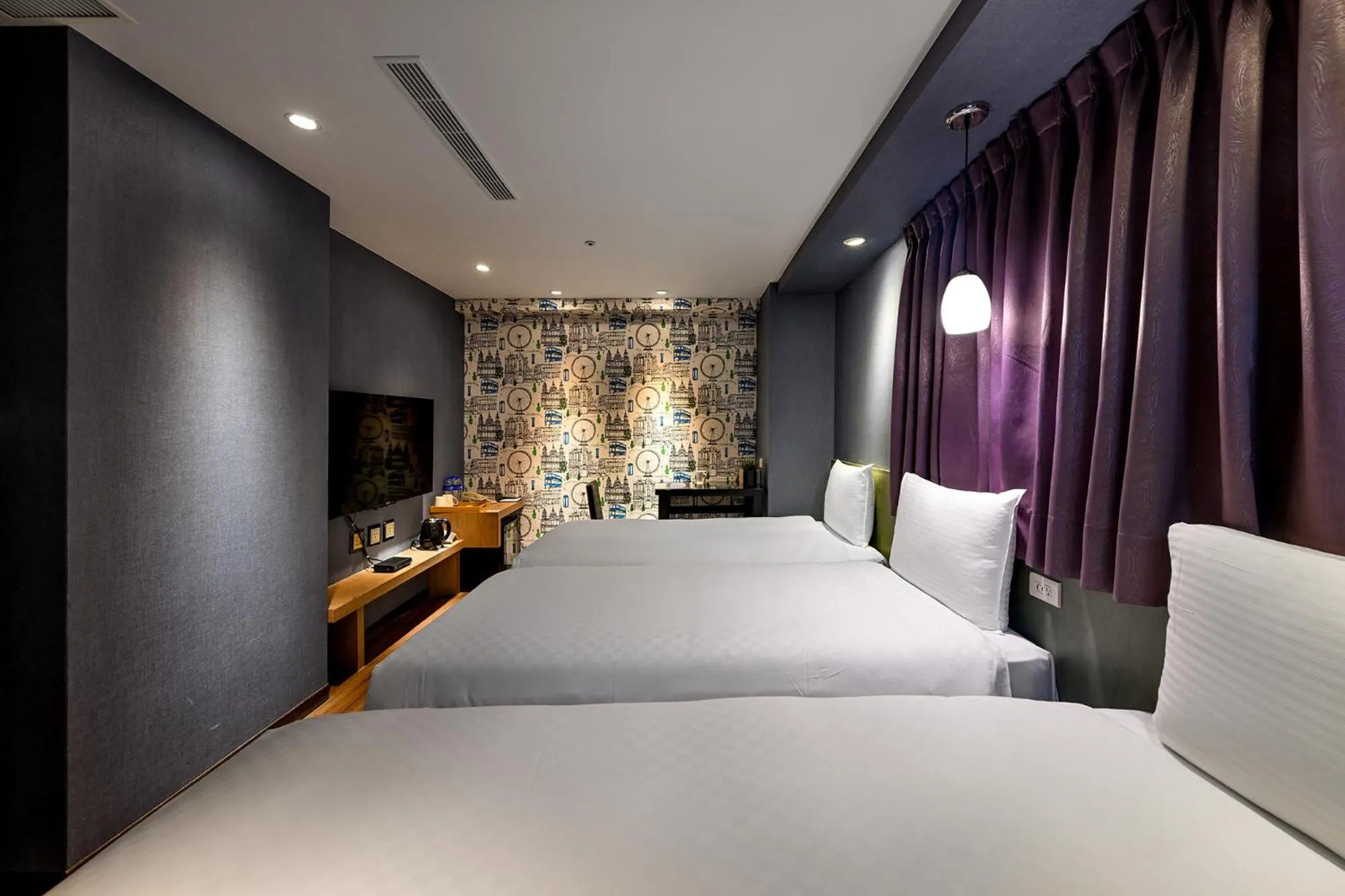 Bed in 綺樂文旅 開封館 Le Room Hotel Kaifeng