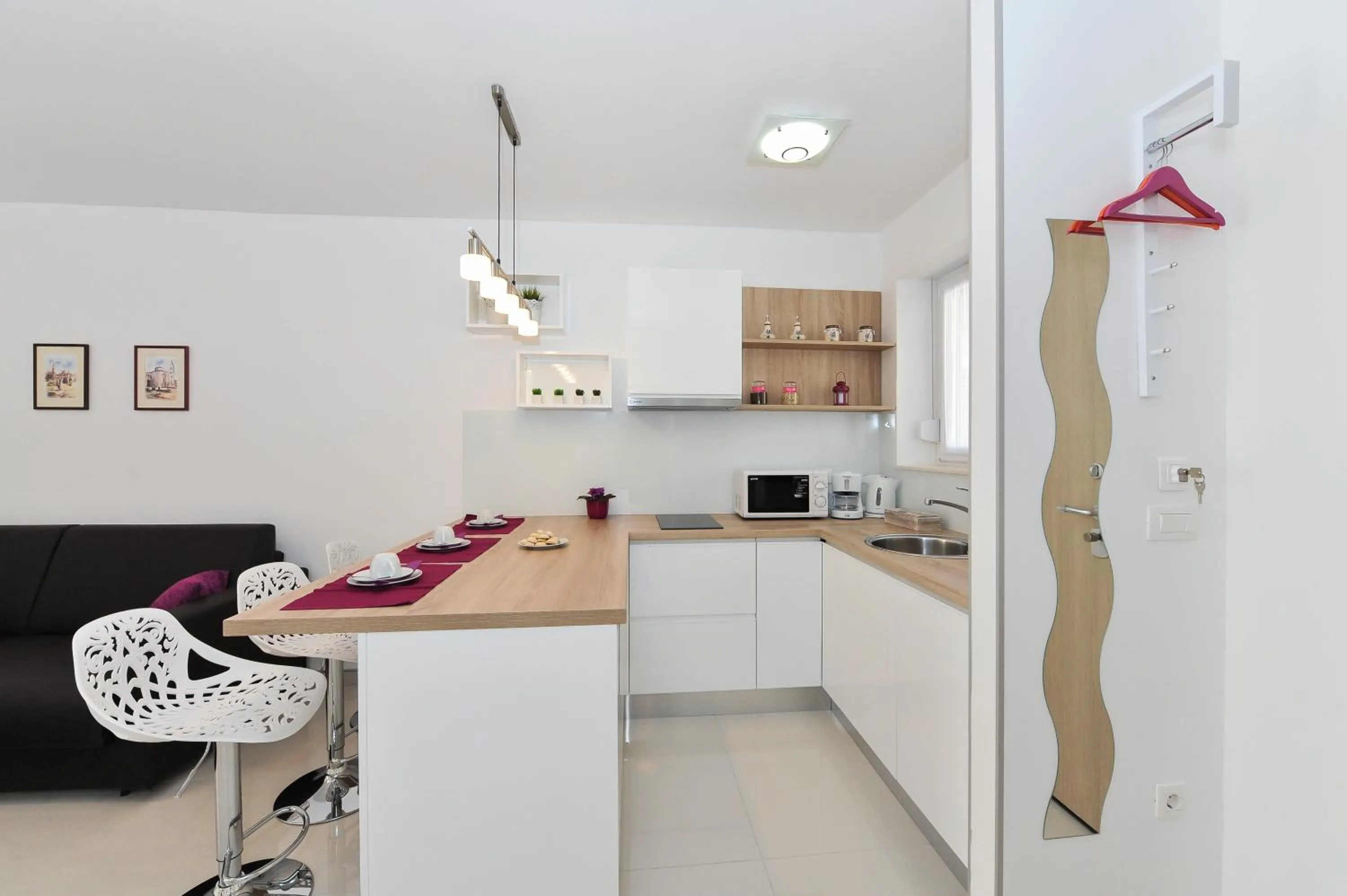 Kitchen or kitchenette in Luka Residence Apartments
