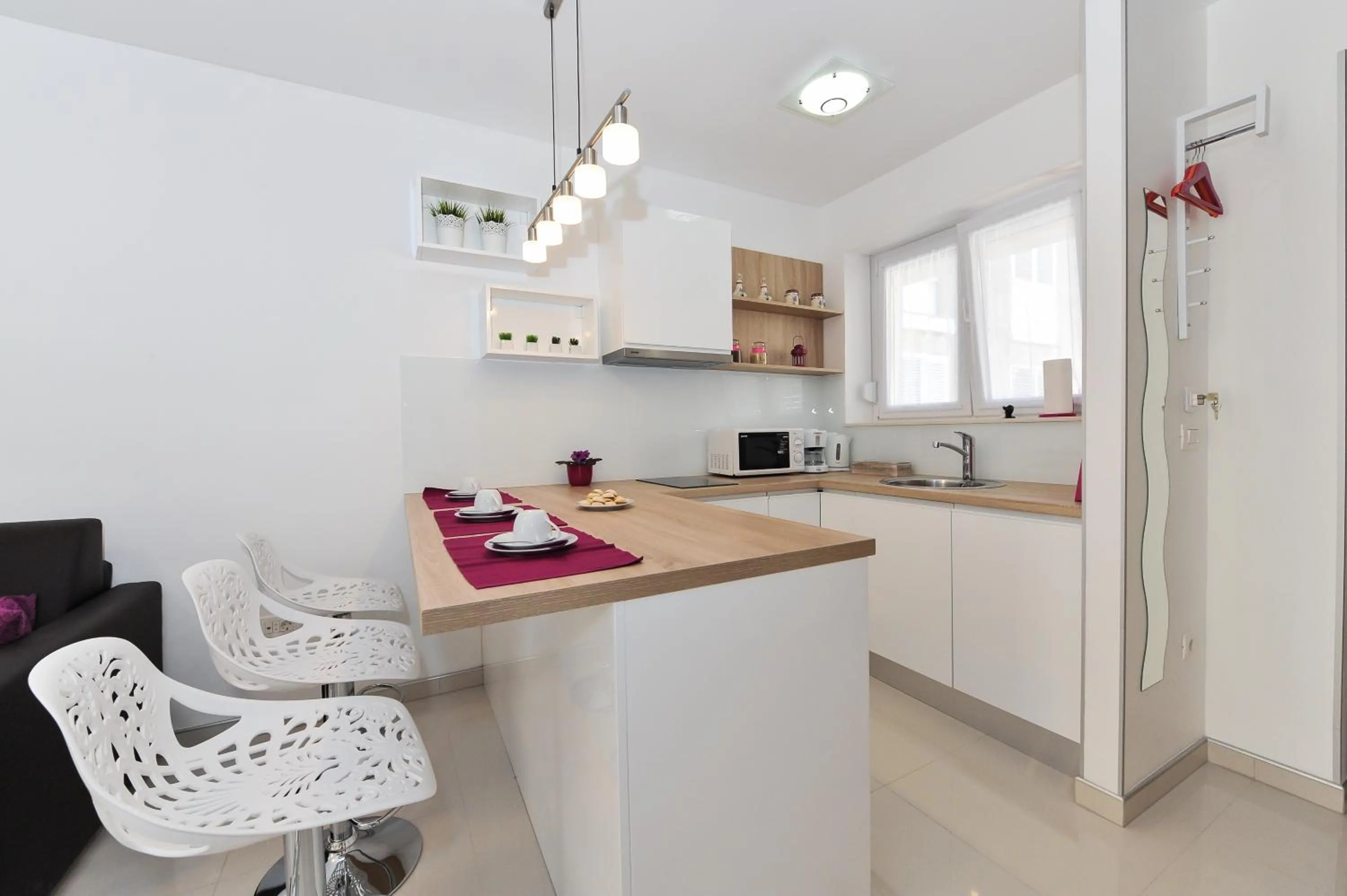 Kitchen or kitchenette in Luka Residence Apartments