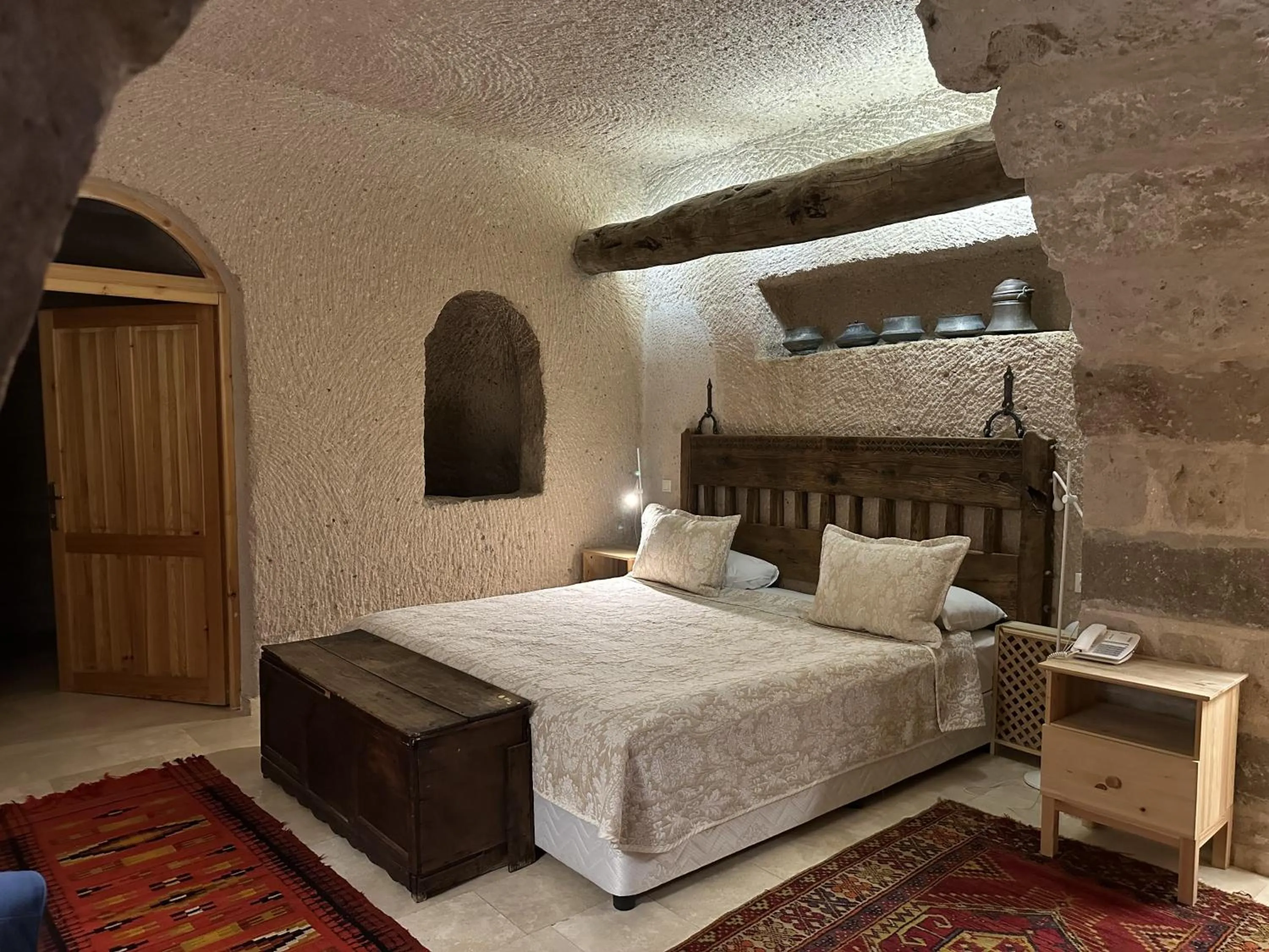 Bed in Kistar Cave Hotel