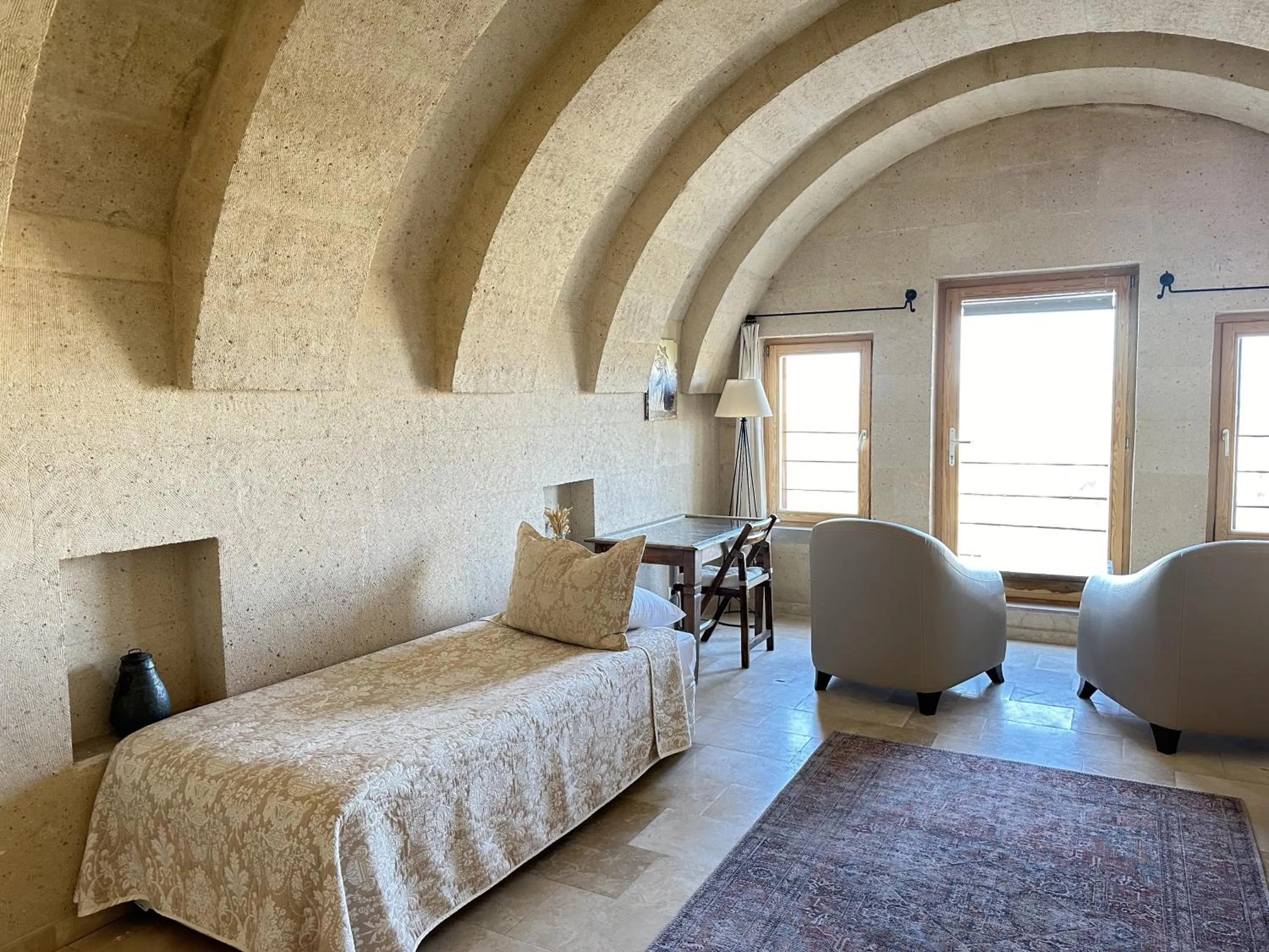 Bed in Kistar Cave Hotel