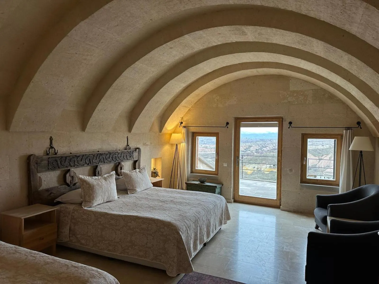 Bed in Kistar Cave Hotel