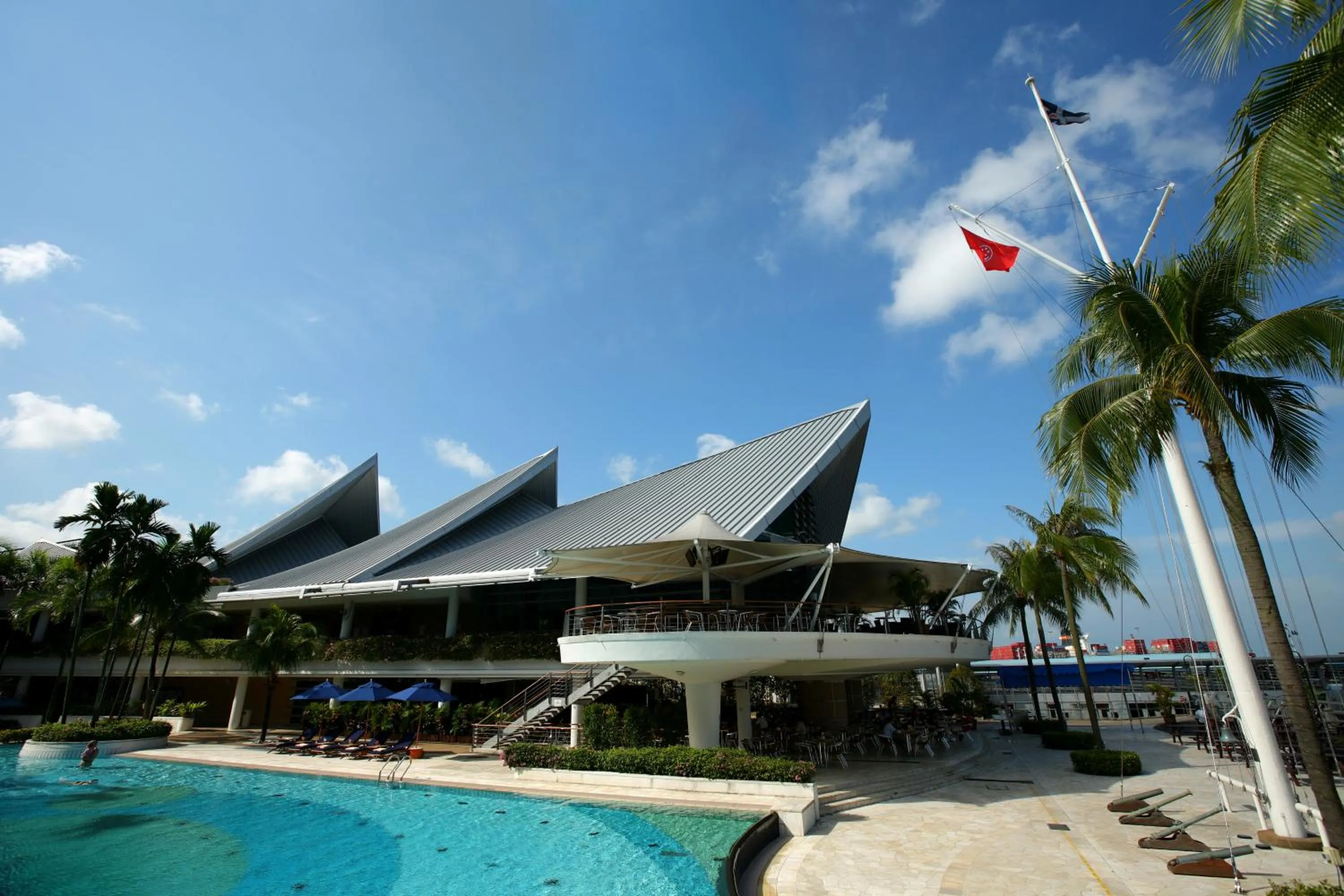 Facade/entrance in Republic of Singapore Yacht Club