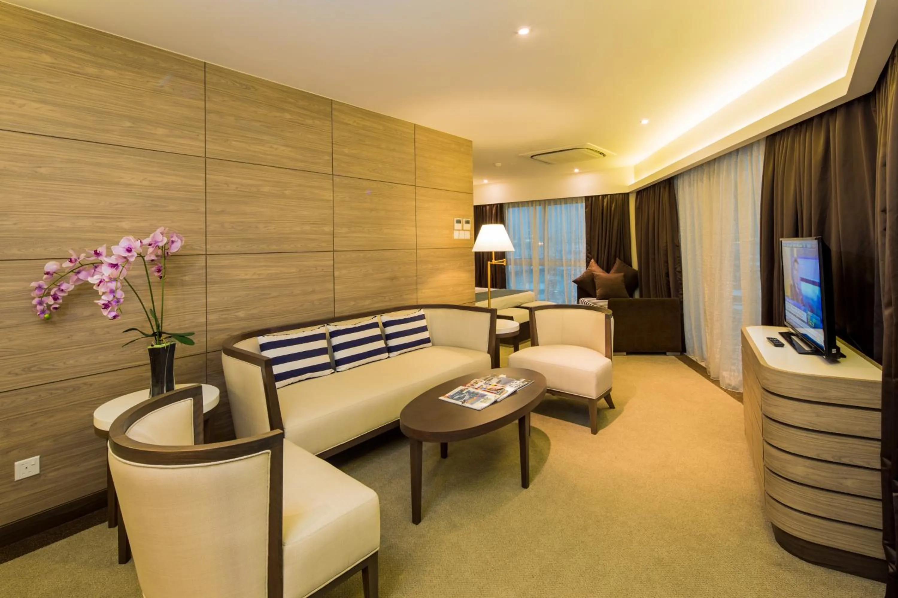 Seating area in Republic of Singapore Yacht Club