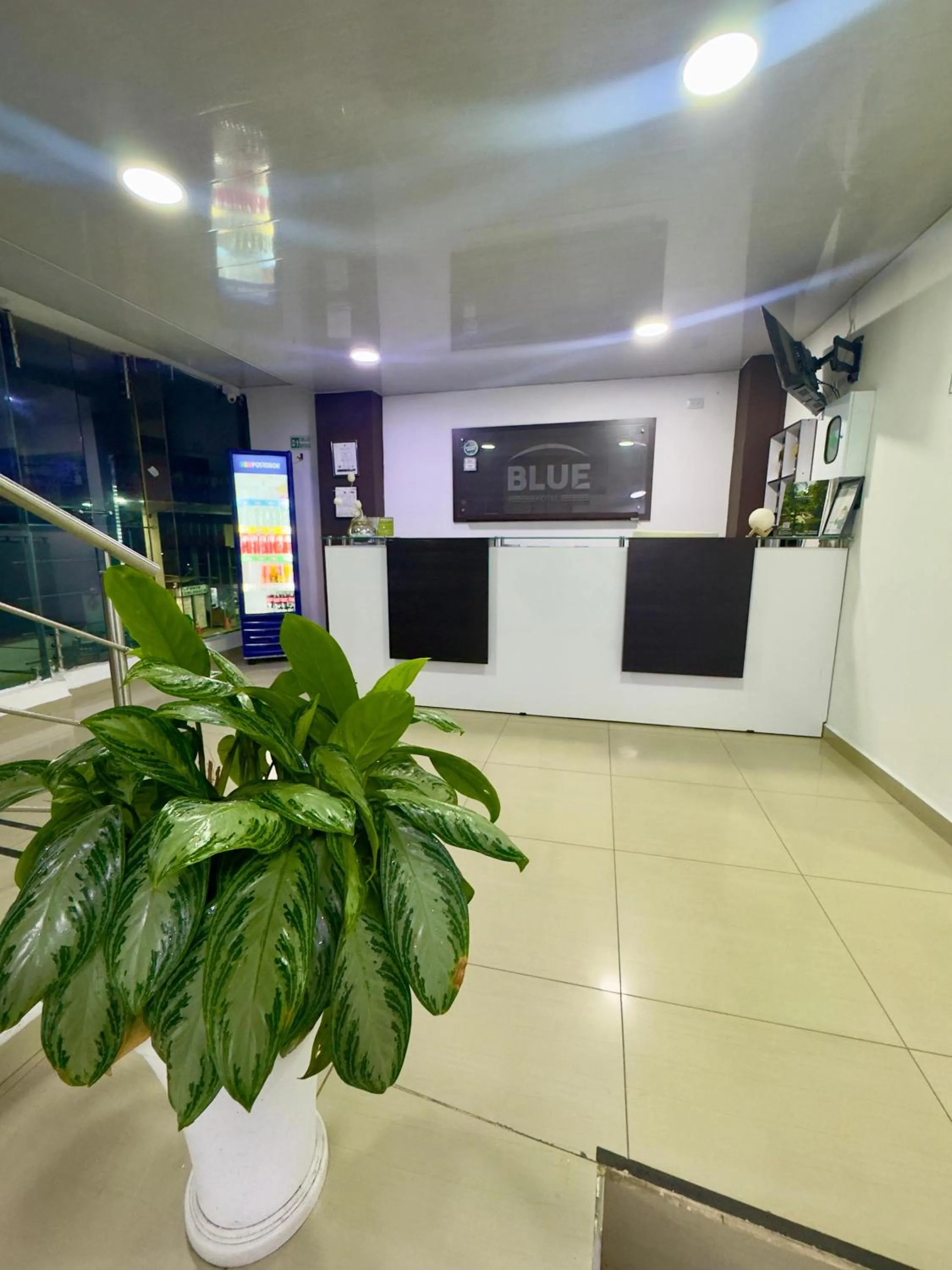 Lobby or reception in Hotel Blue