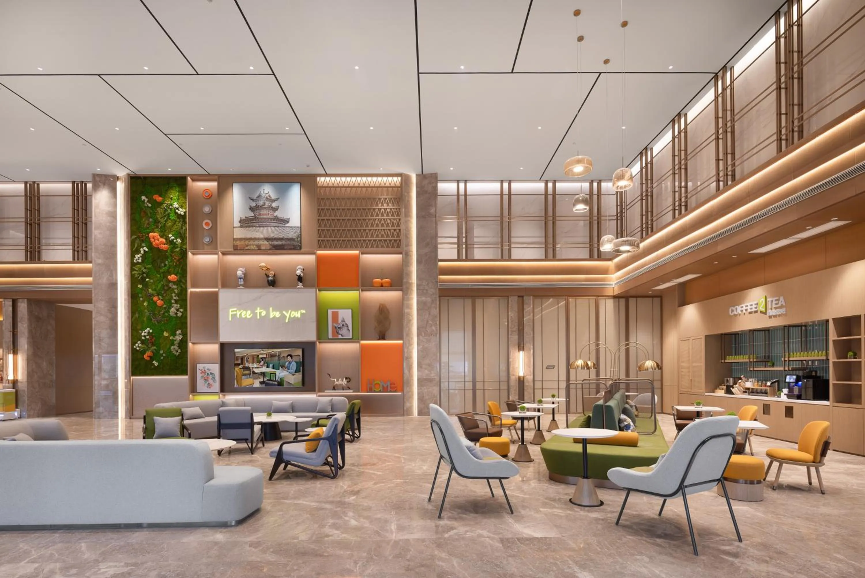 Lobby or reception in Home2 Suite by Hilton Fuyang Taihe
