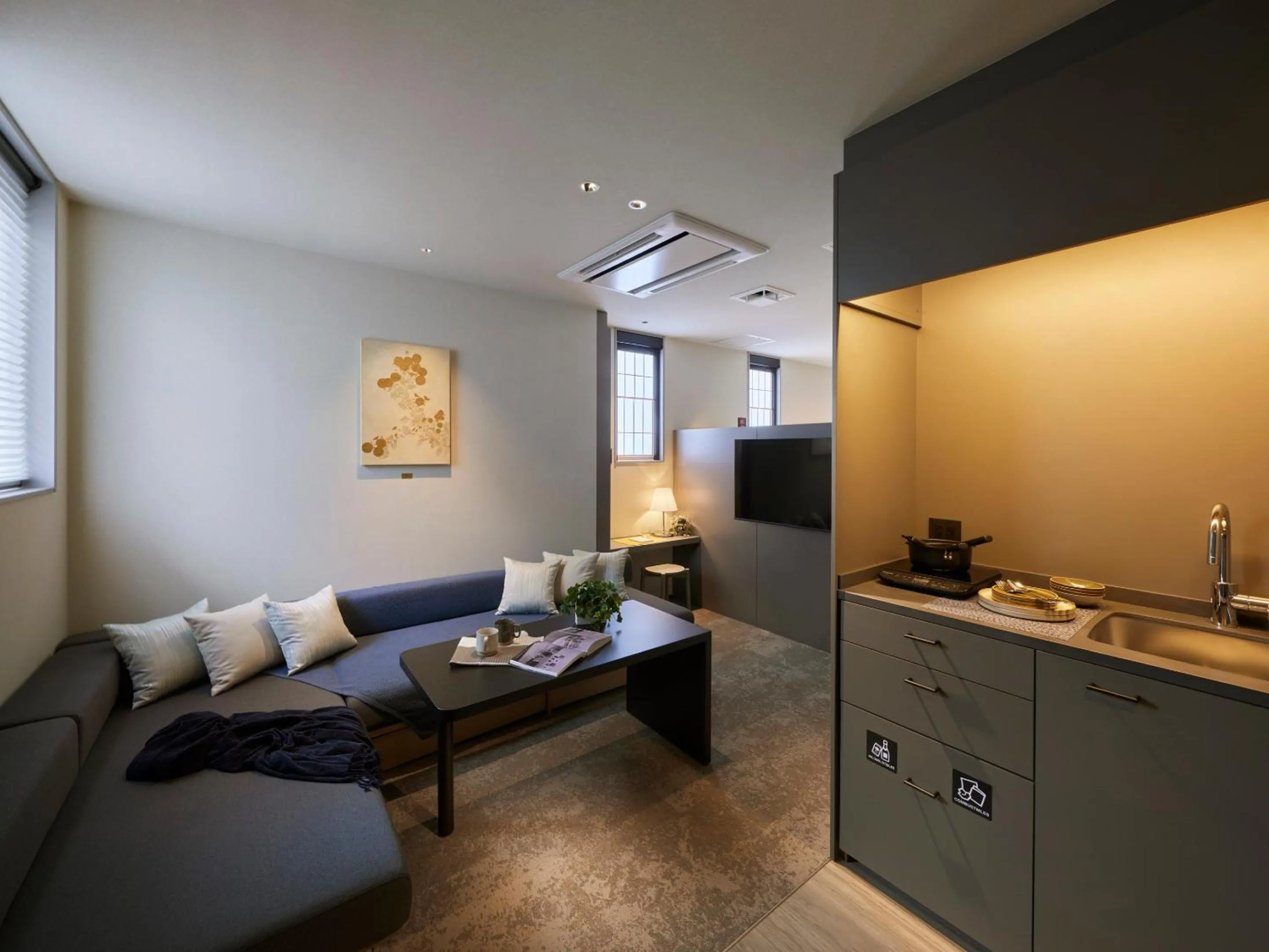 Living room in Minn Nihonbashi Suitengumae