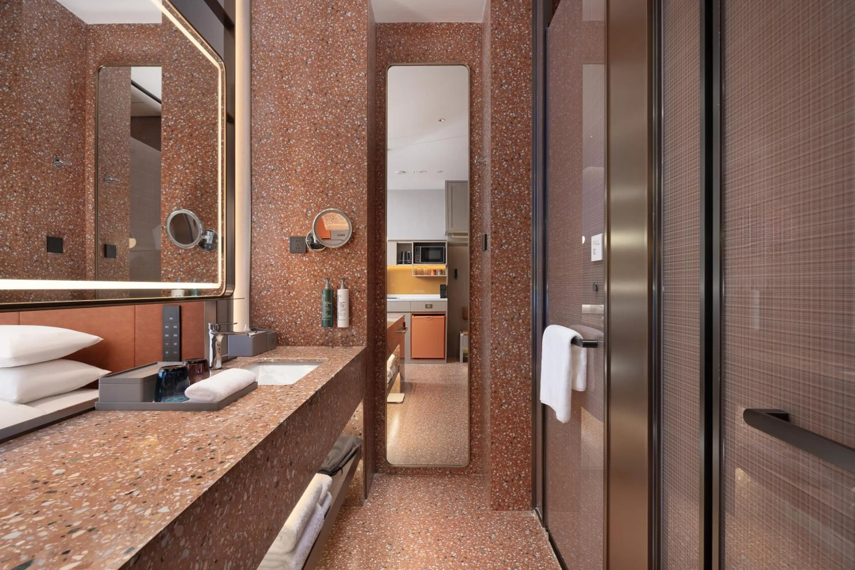 Bathroom in Home2 Suite by Hilton Ningbo Yinzhou