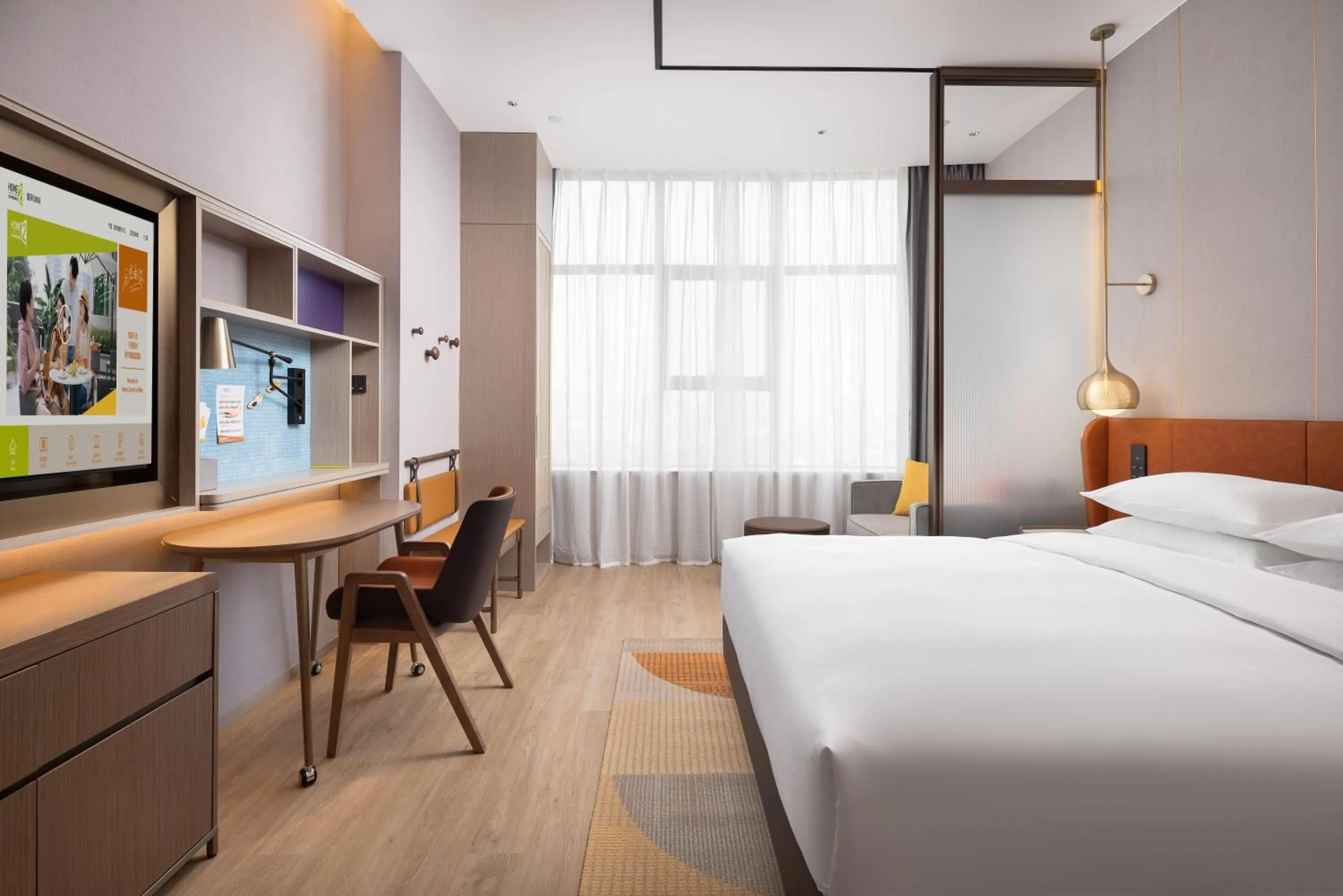 Bedroom in Home2 Suite by Hilton Ningbo Yinzhou
