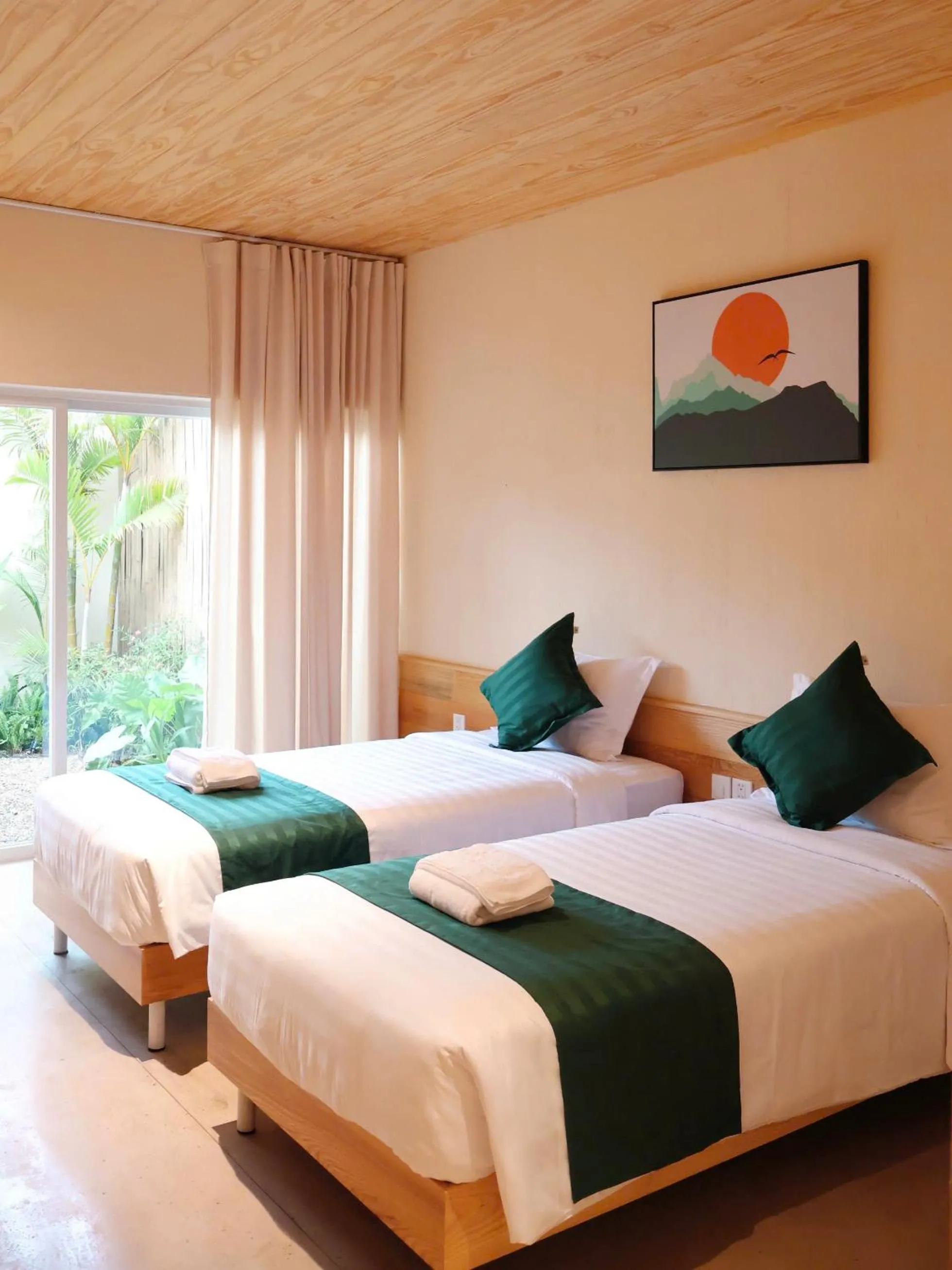 Bed in Vả Riverside Retreat