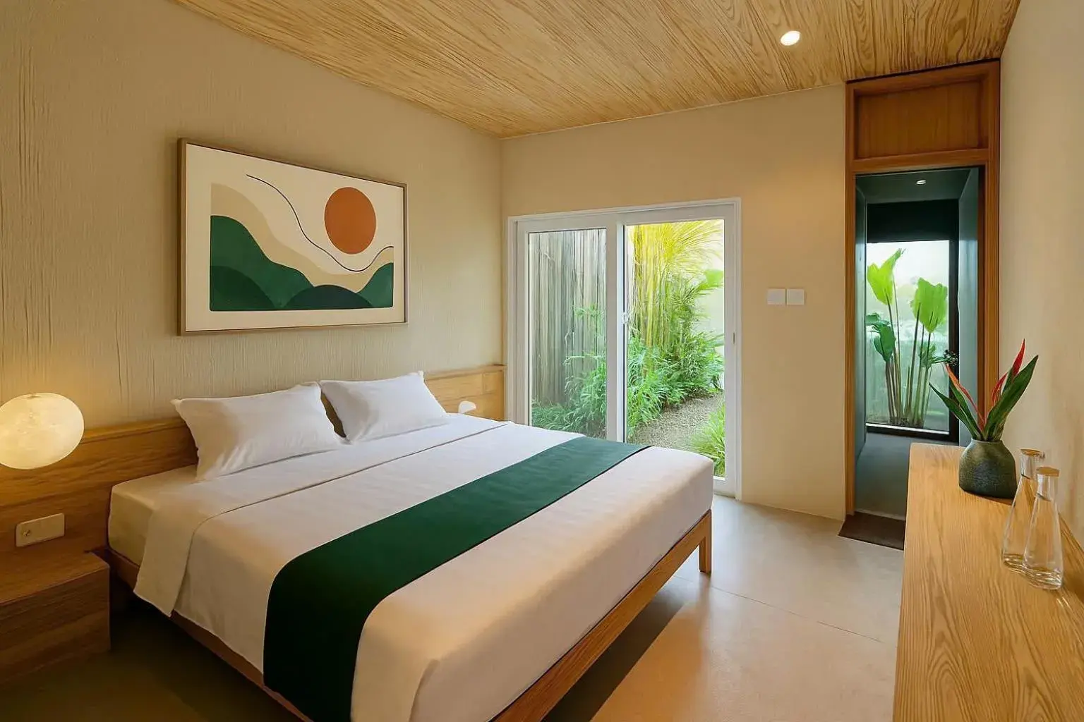 Double Room with Garden View in Vả Riverside Retreat Double Room with Garden View in Vả Riverside Retreat
