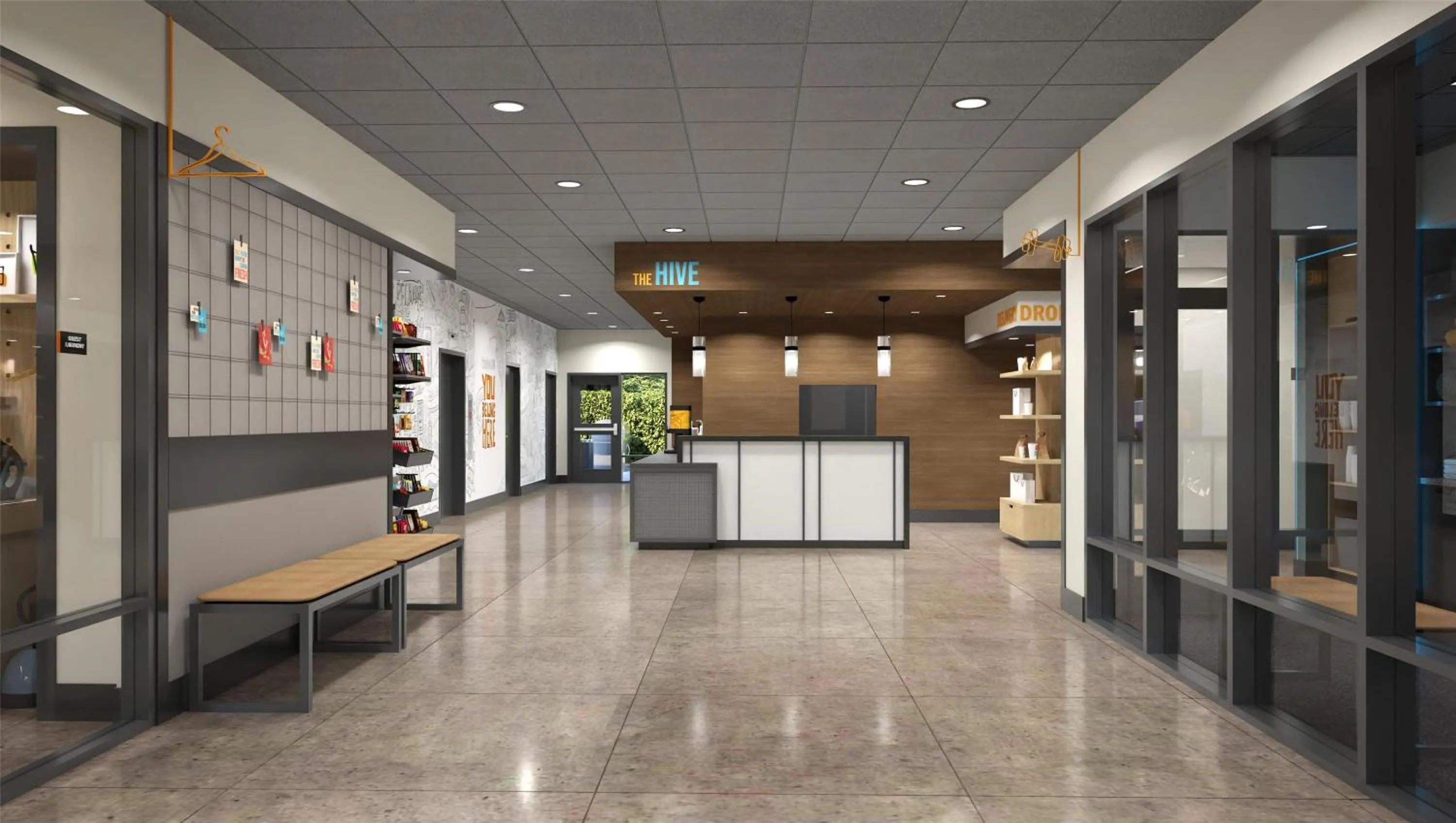 Lobby or reception in LivSmart Studios By Hilton Kokomo