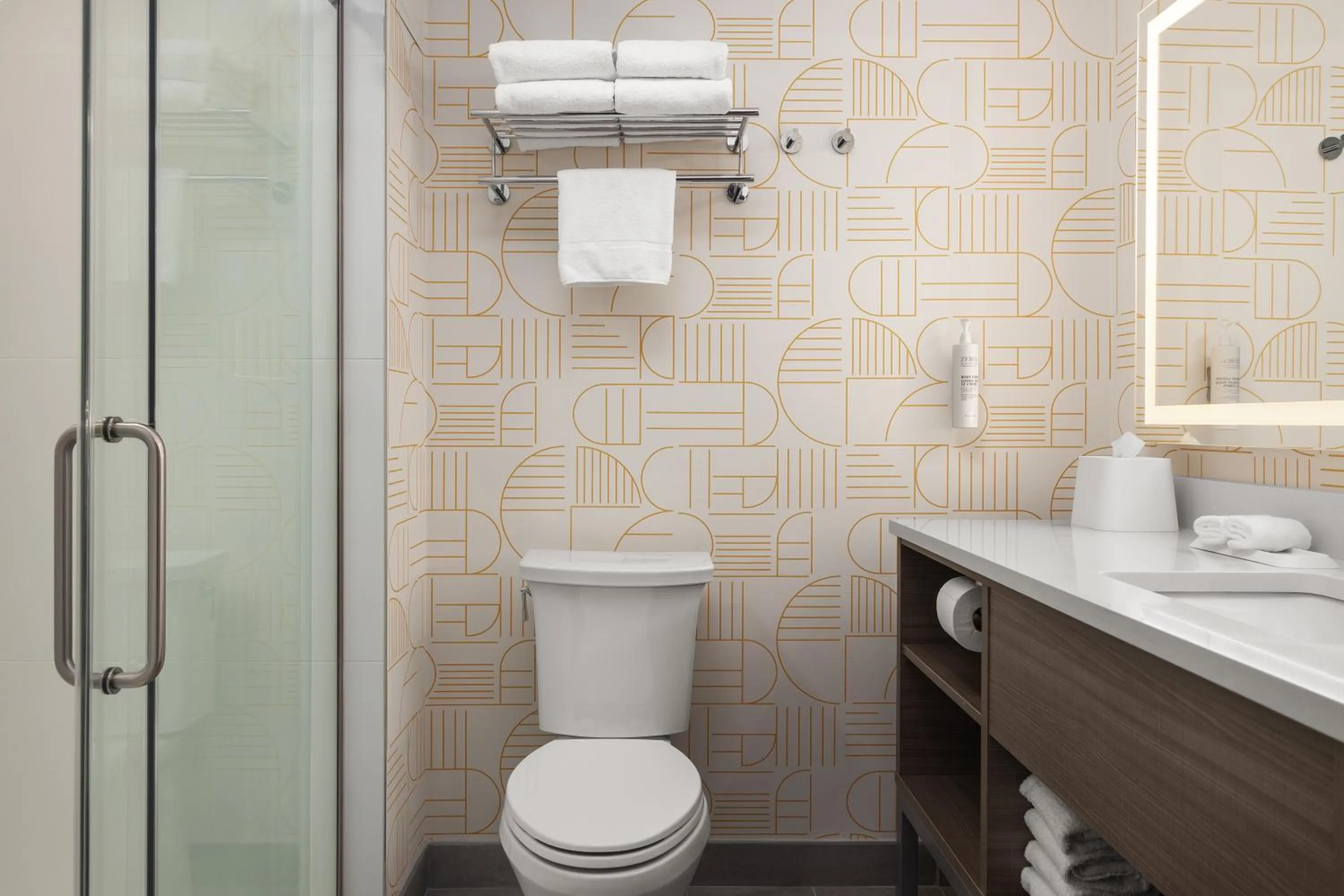 Shower in Home2 Suites By Hilton Vaughan Toronto On