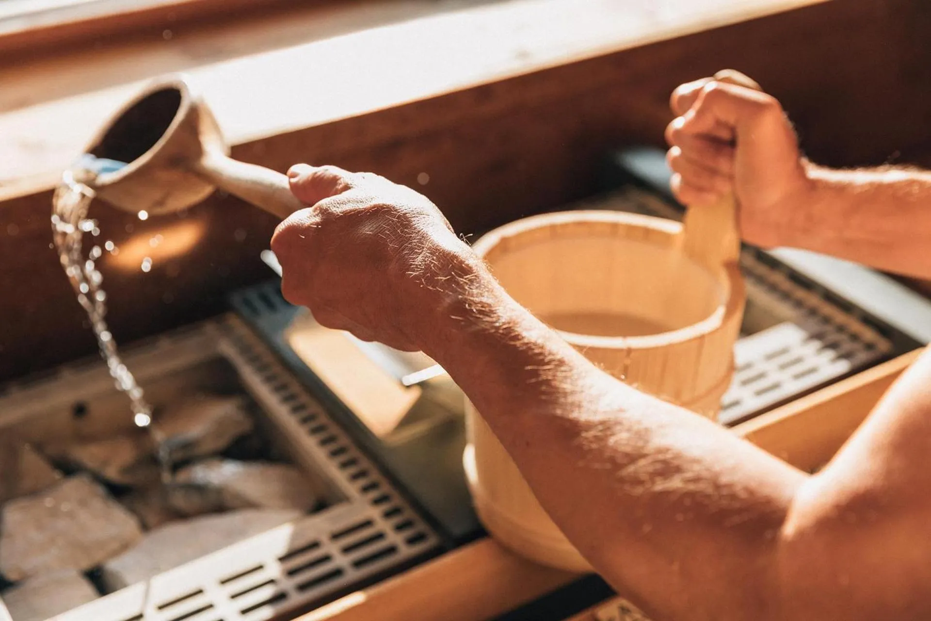 Sauna in Naturhotel Bauernhofer