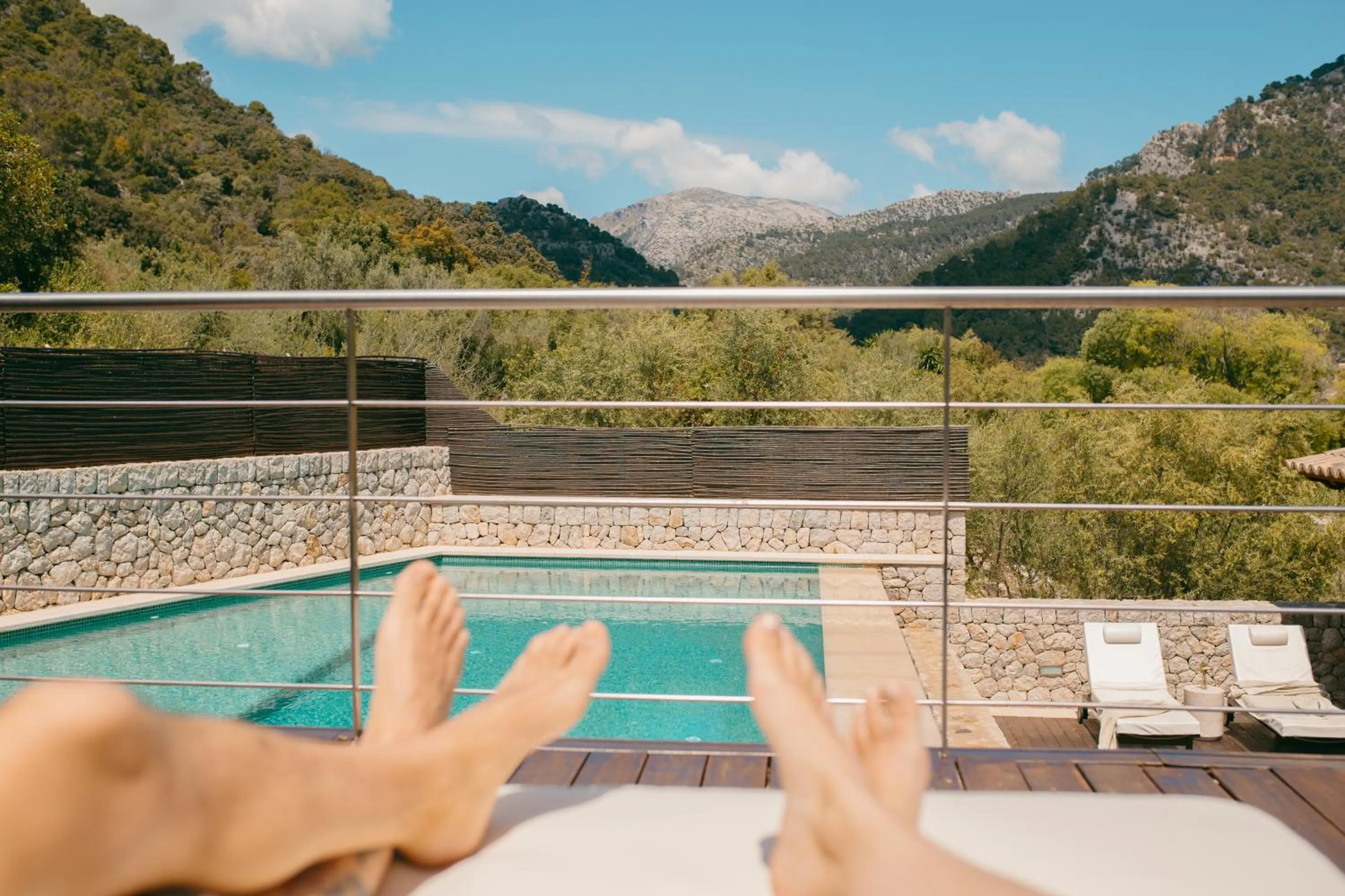 Pool view in Ca'n Beneït