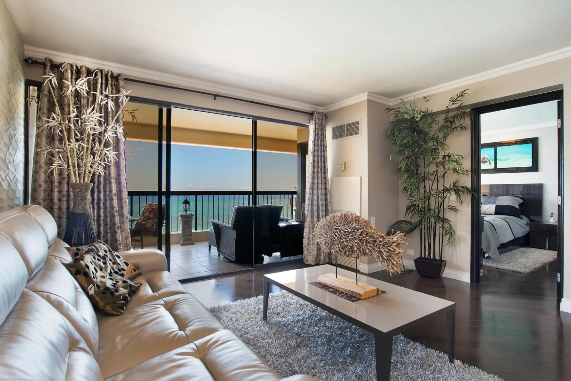 Living room in Waikiki Beach Tower