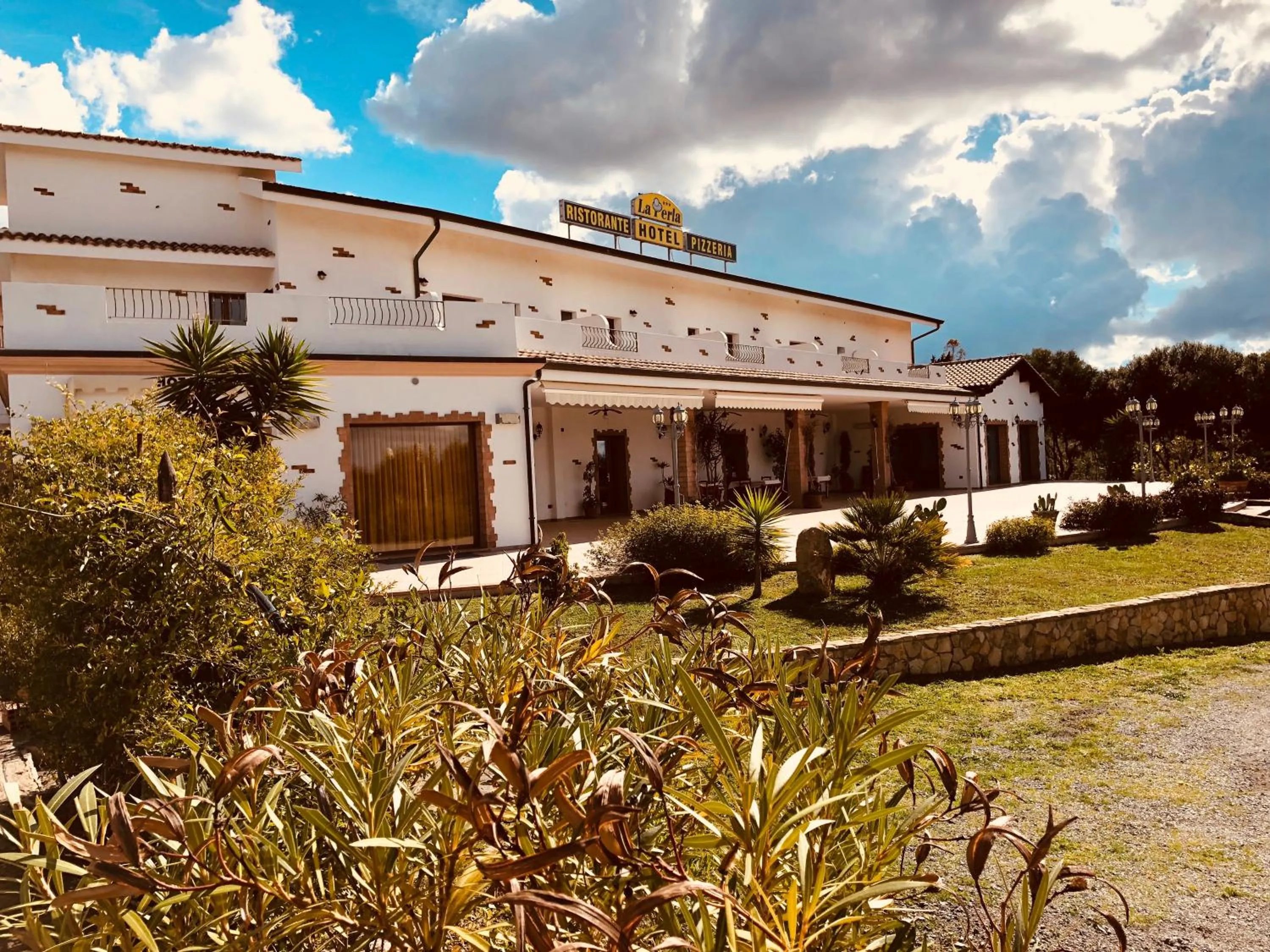 Garden view in La Perla Hotel