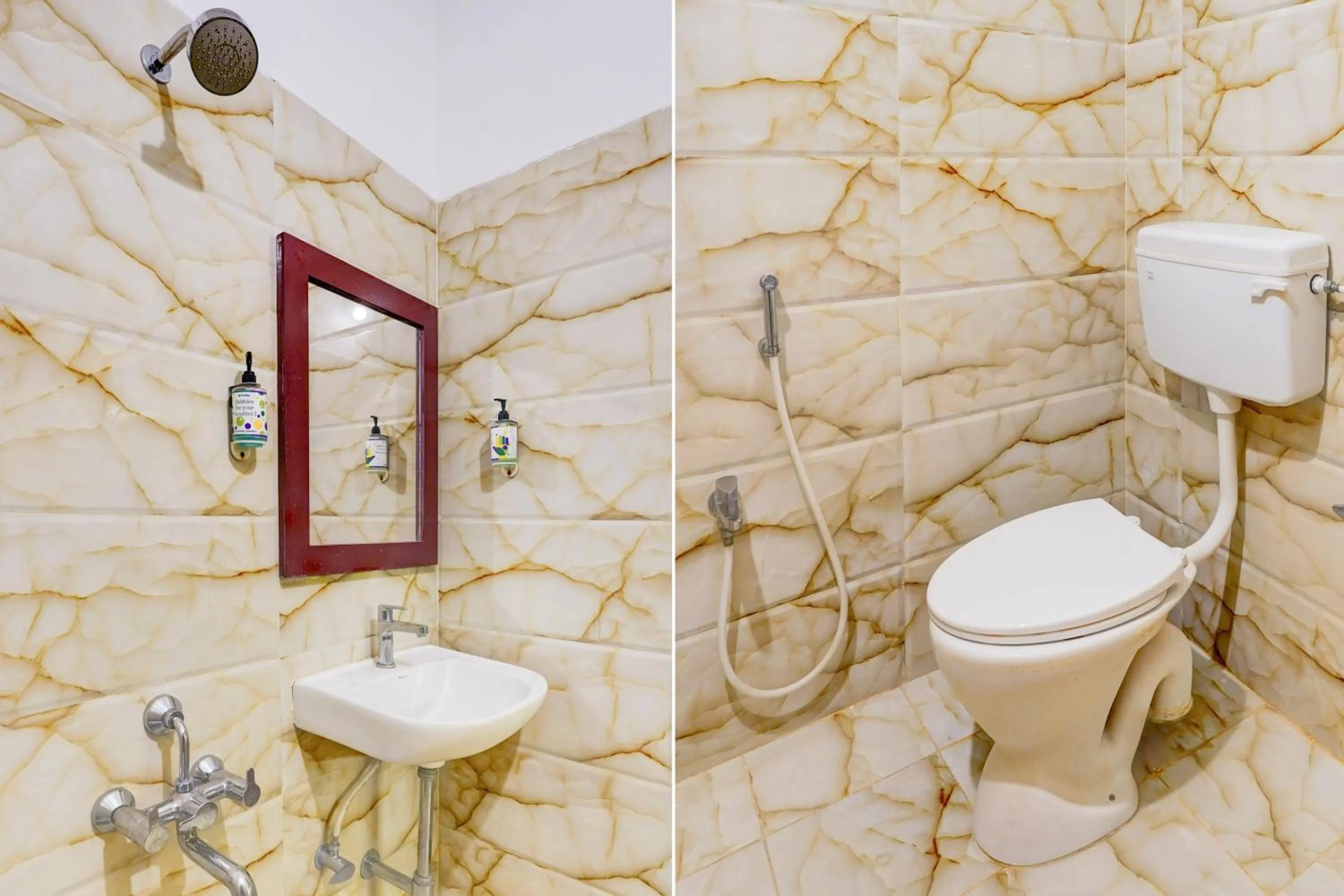 Bathroom in Super Townhouse White Town Rock Beach Formerly Prakasam Residency