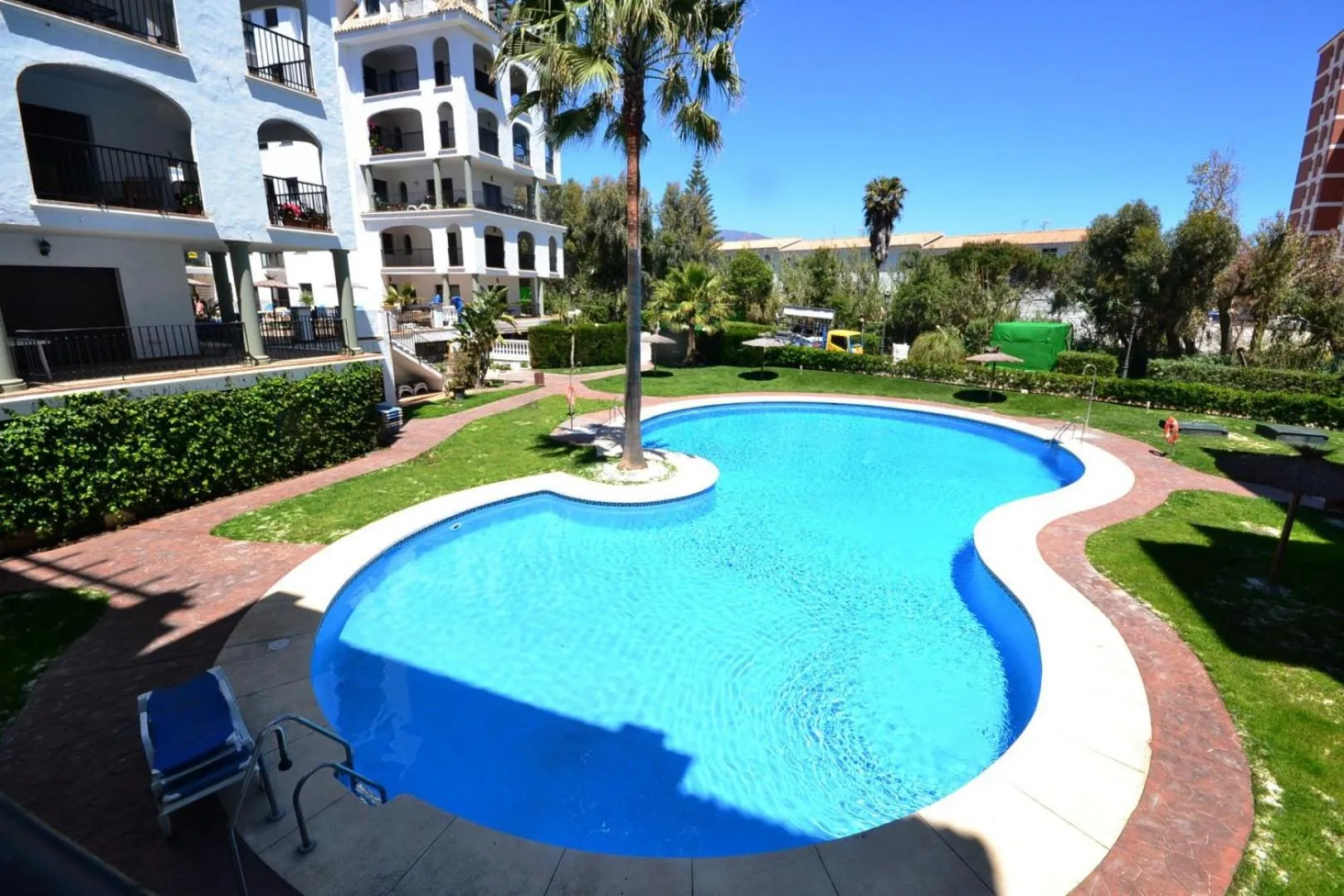 Pool view in Beach Apartment Marina Duquesa