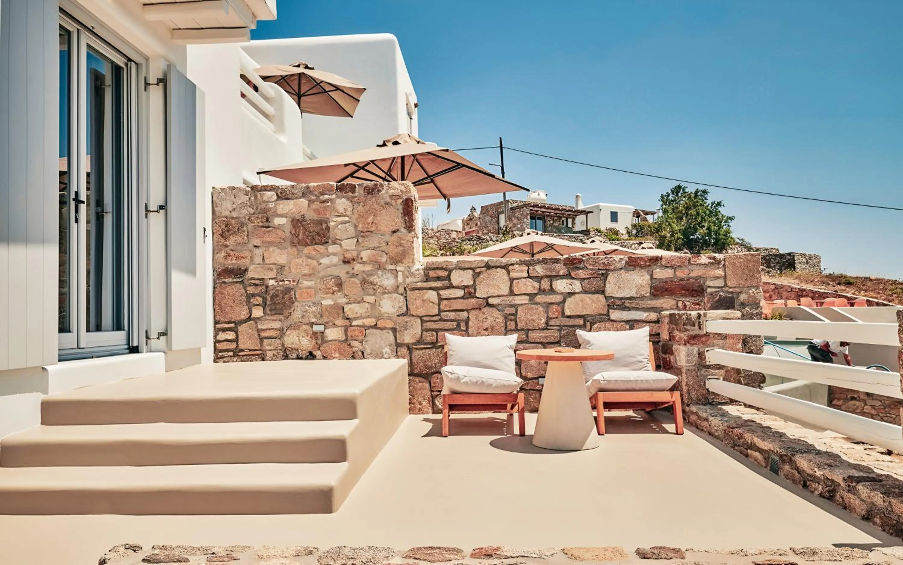 Deluxe Double Room with Balcony and Sea View in Hotiday Mykonos Fanari