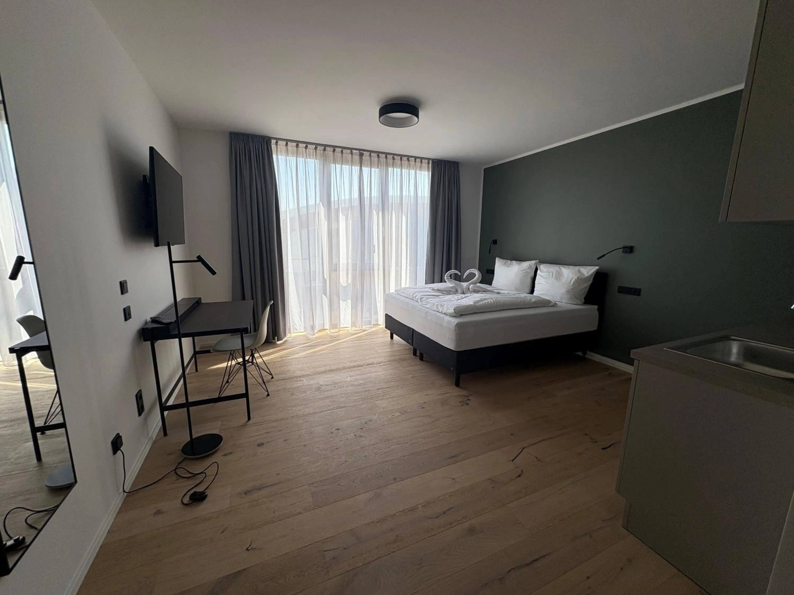 Photo of the whole room, Bed in New Age Boardinghaus Bad Rappenau