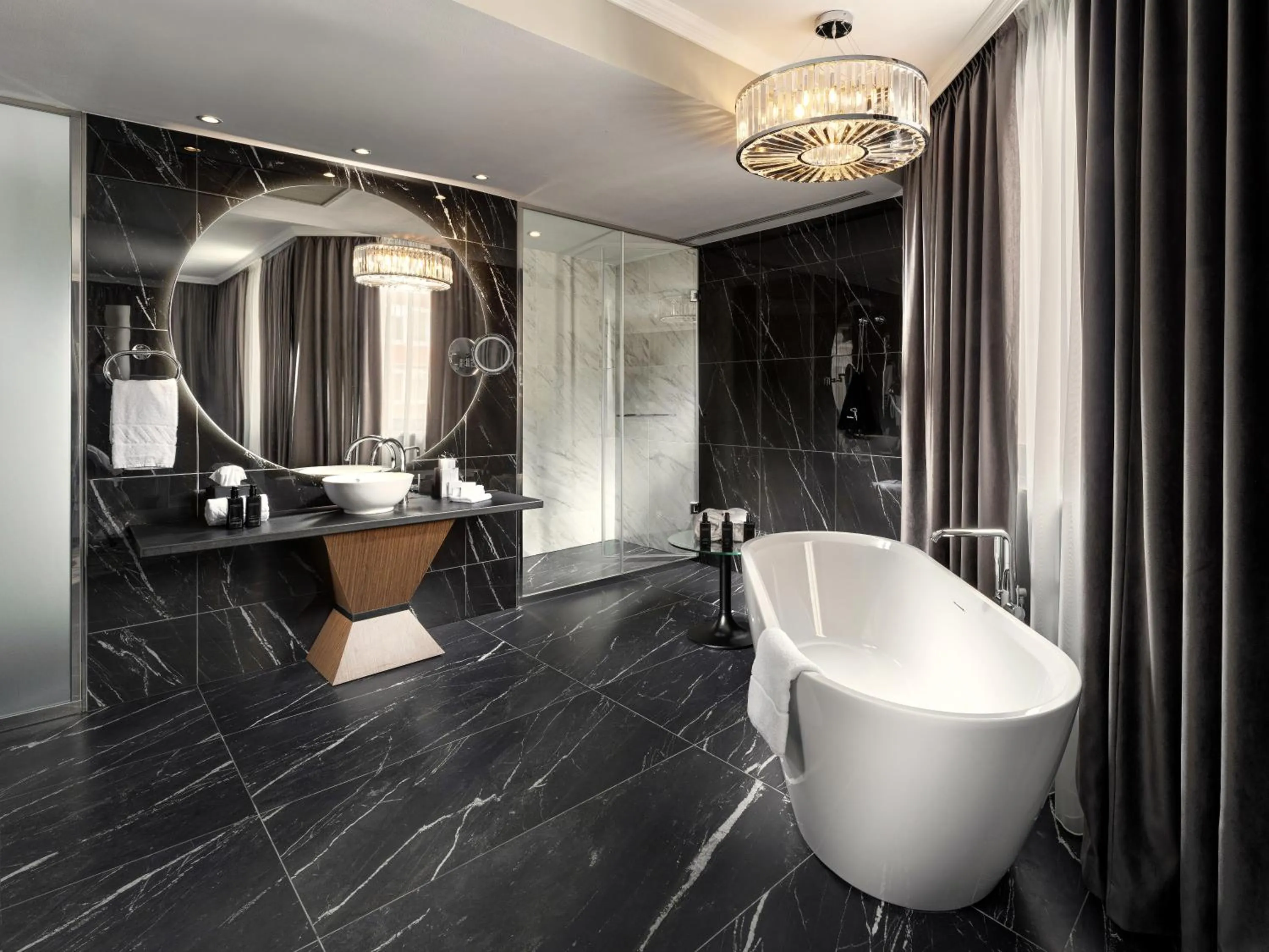 Shower in Mamaison Hotel Chain Bridge Budapest