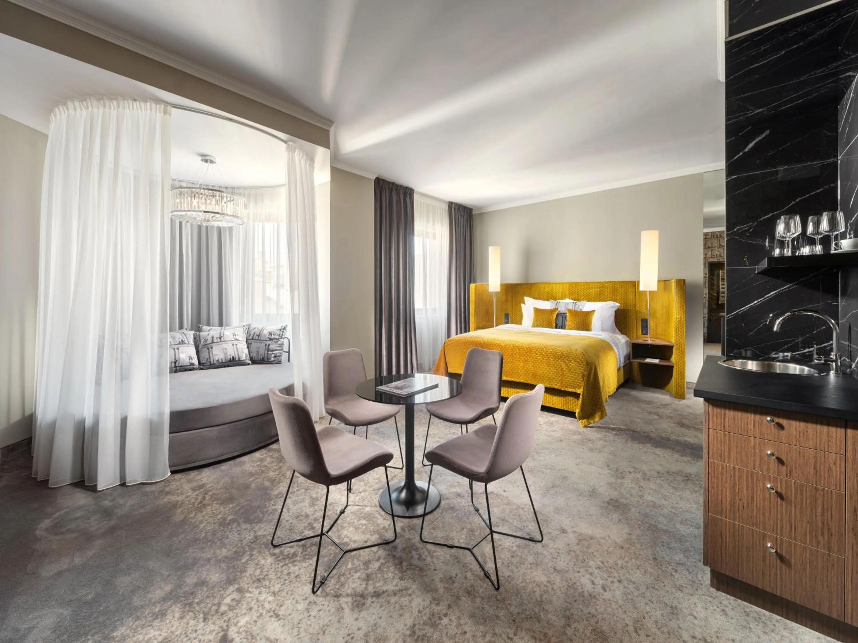 Bedroom, Bed in Mamaison Hotel Chain Bridge Budapest