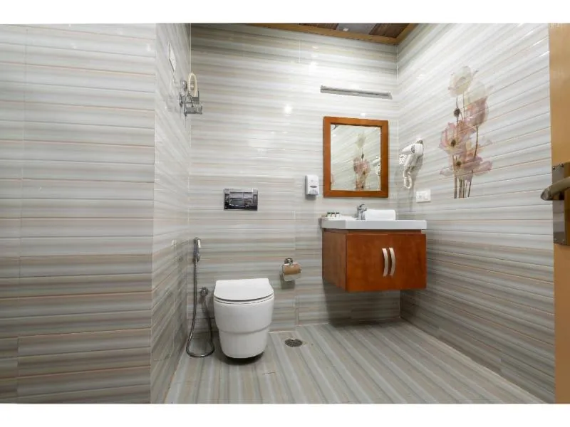 Bathroom in Hotel Shiva Sanctuary by DLS Hotels, McLeod Ganj