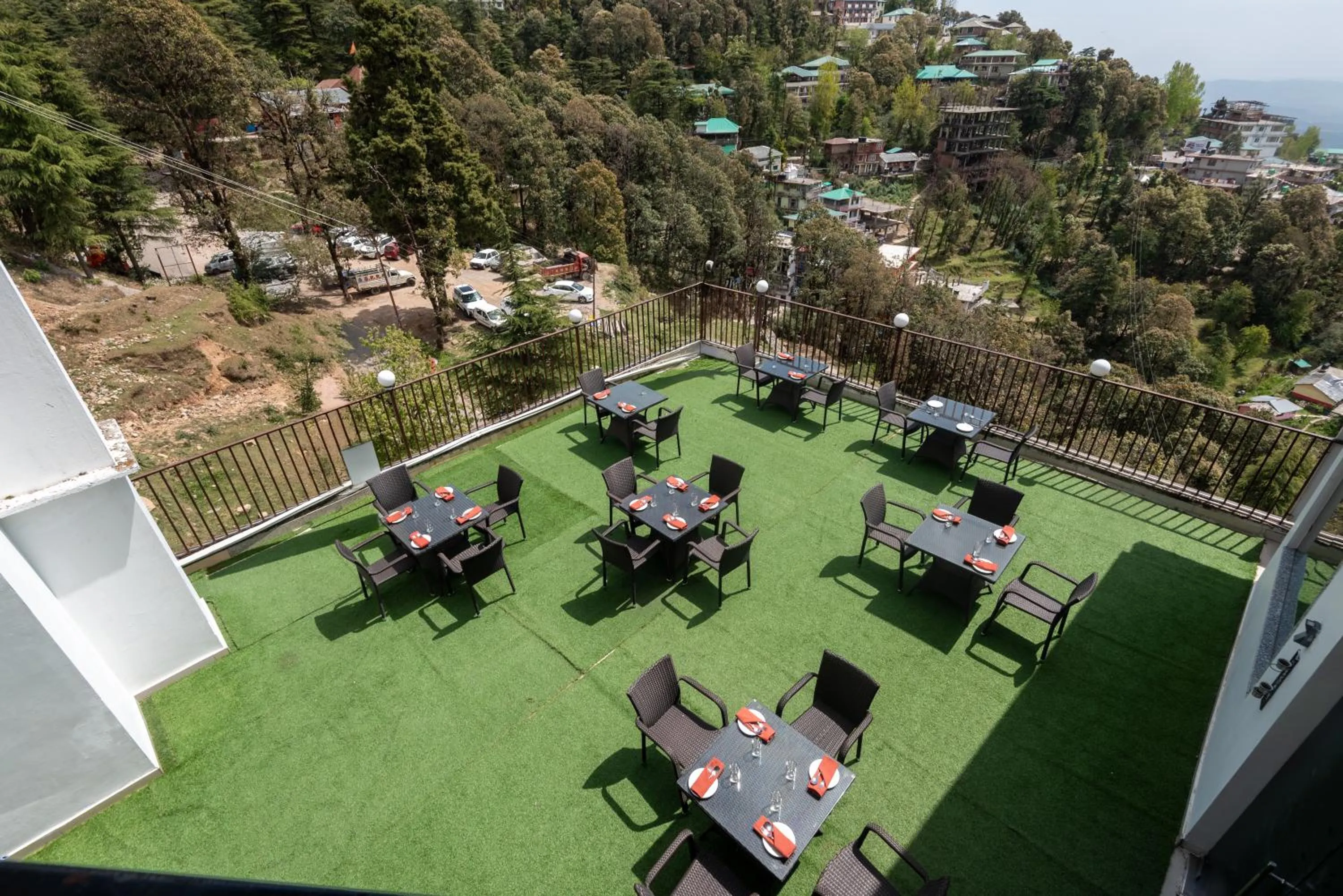 Balcony/Terrace in Hotel Shiva Sanctuary by DLS Hotels, McLeod Ganj