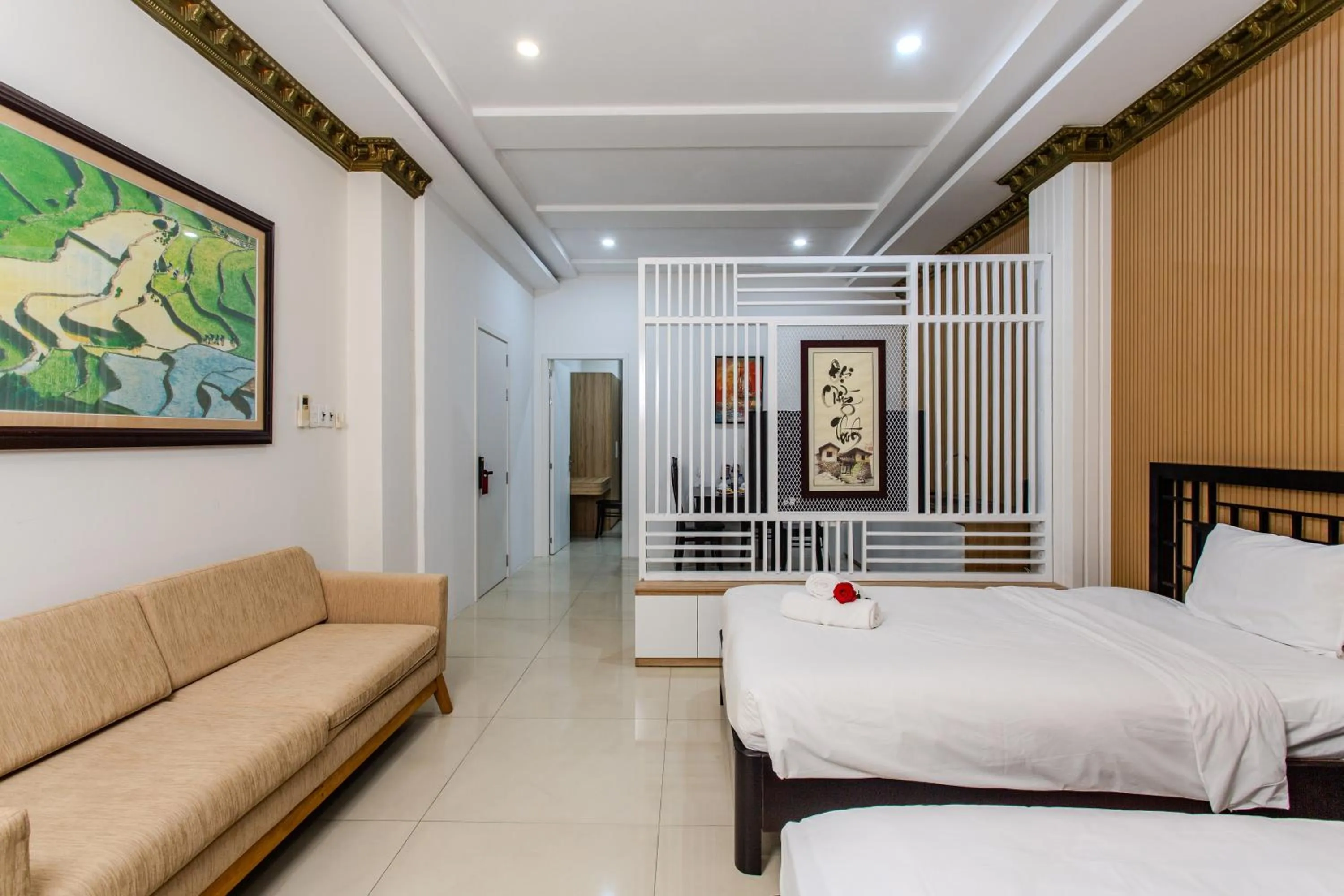 Bed in Seavitel Danang Beach Hotel