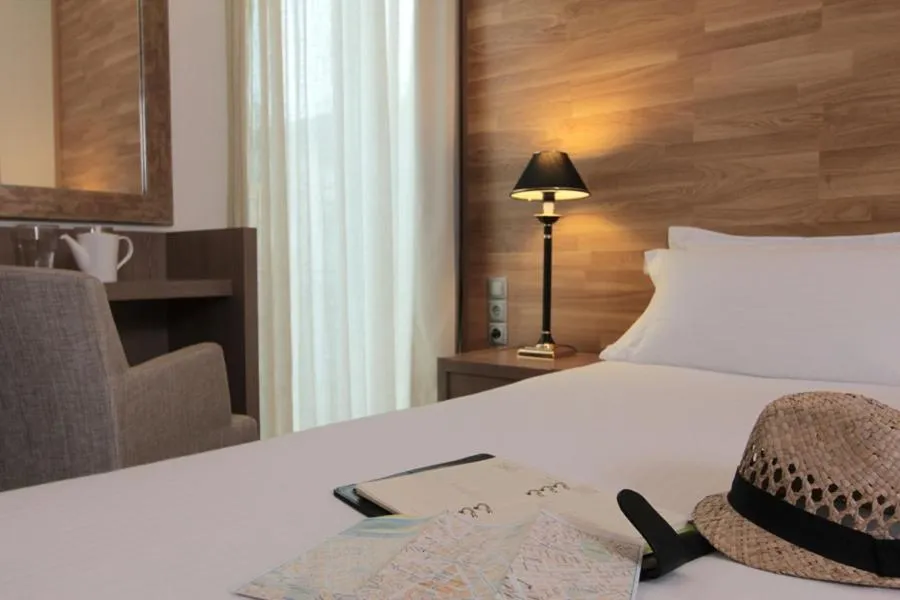 Bed in Athens Lotus Hotel