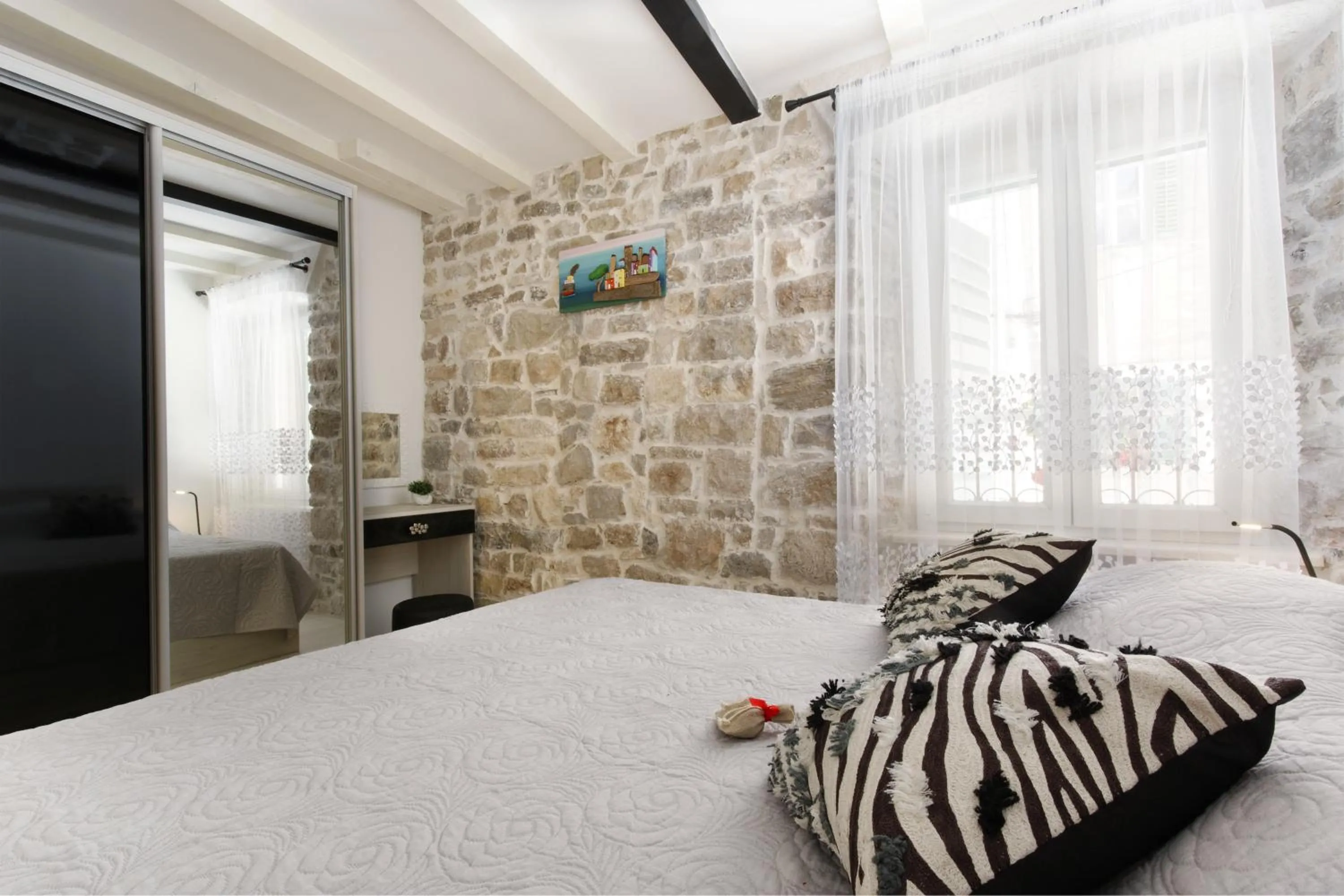 Bed in Apartment Stone
