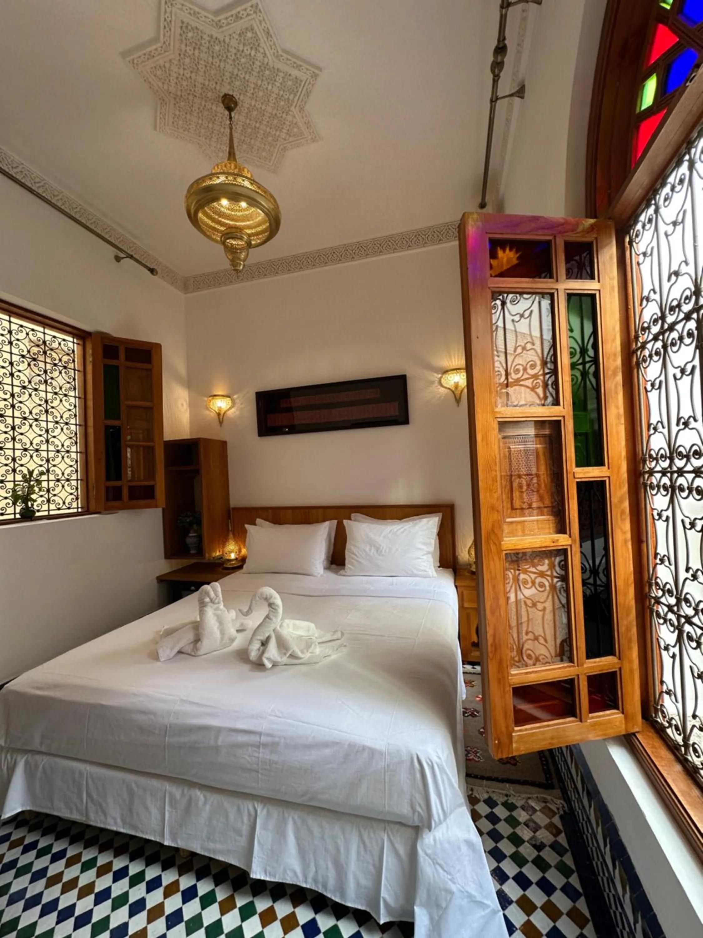 Bed in Riad Mazar