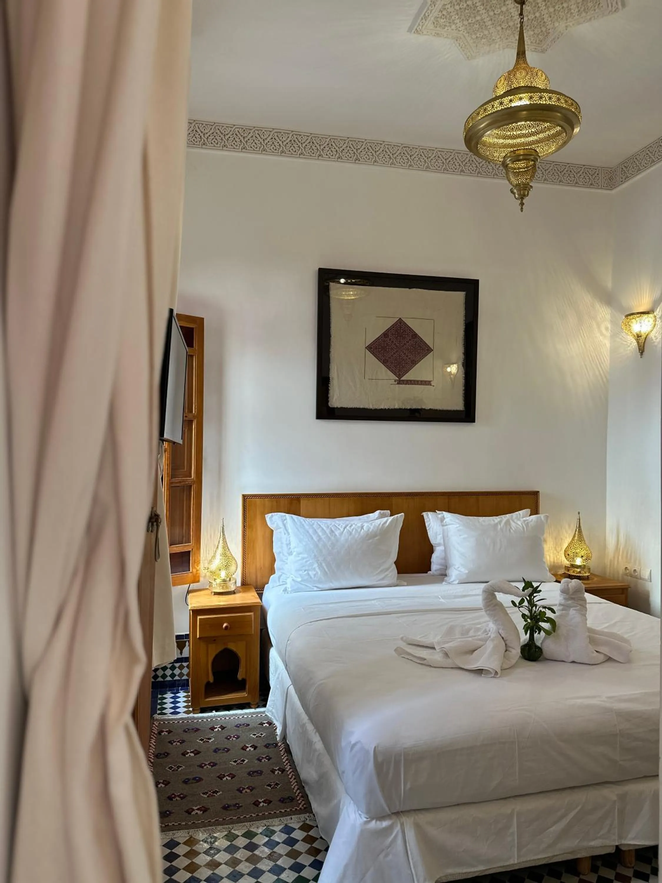 Bed in Riad Mazar