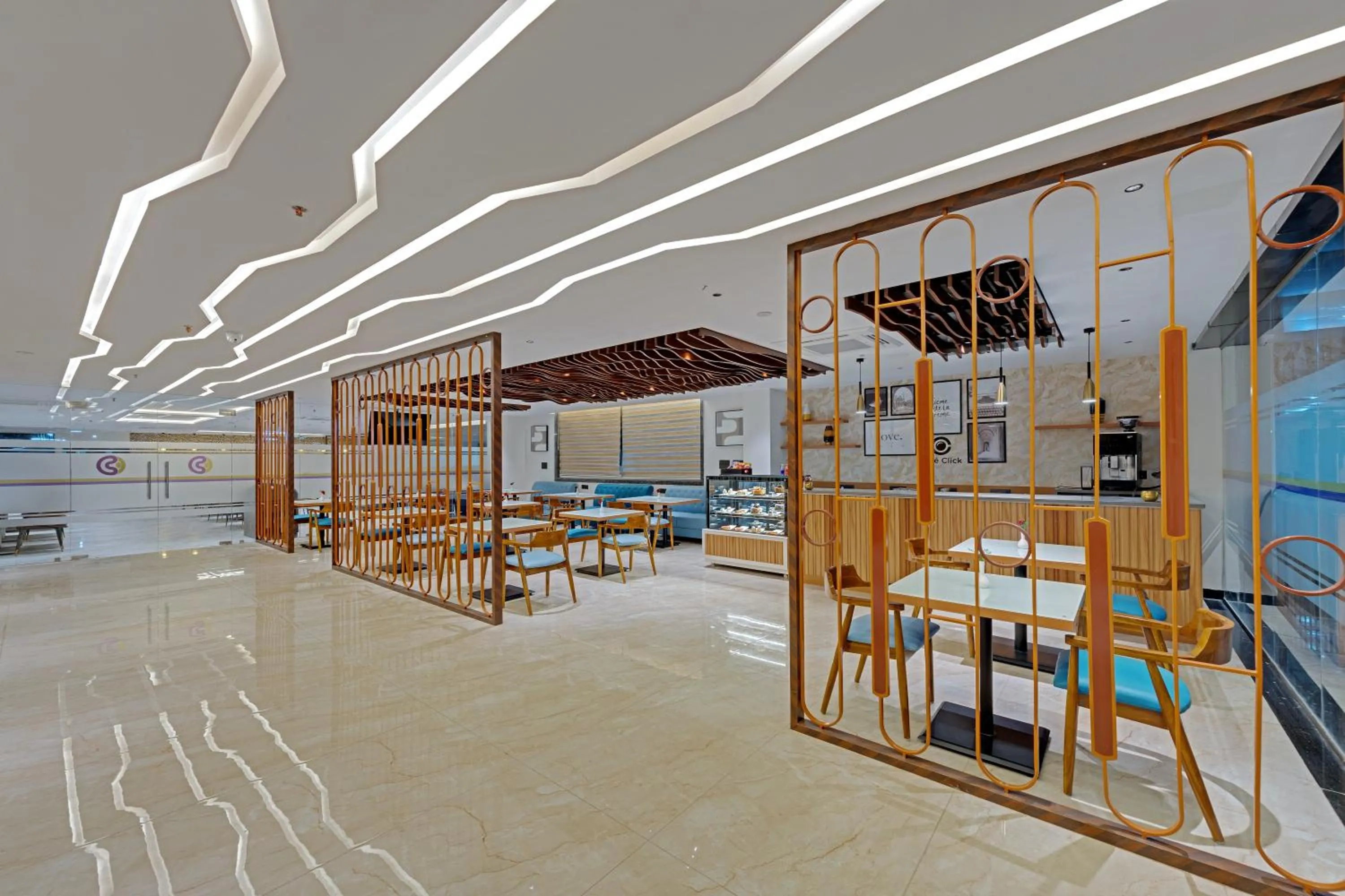 Dining area in Click Hotel Shamshabad - Hyderabad Airport