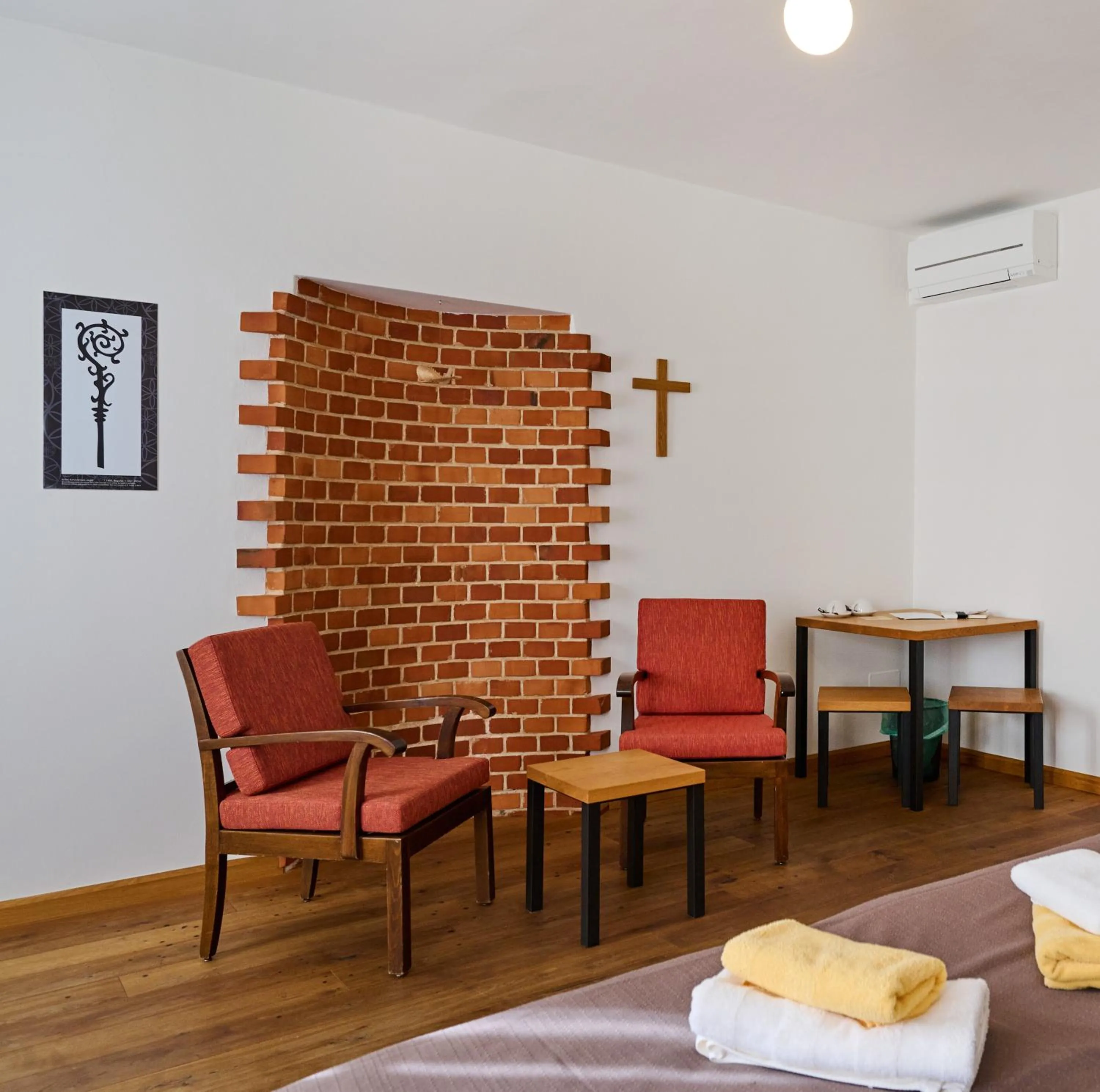 Seating area in Old Parish House