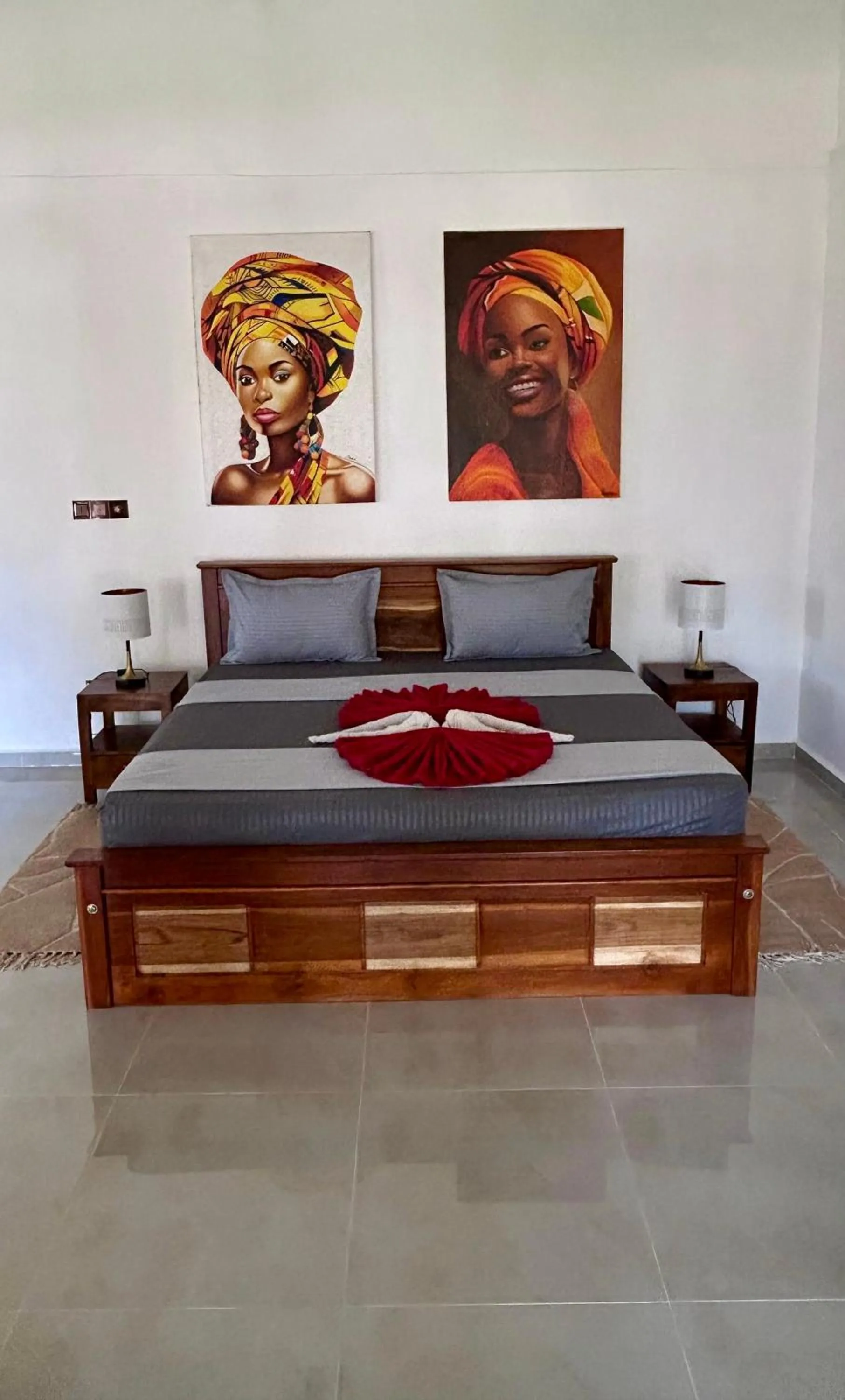 Bed in 108 Palms Beach Resort