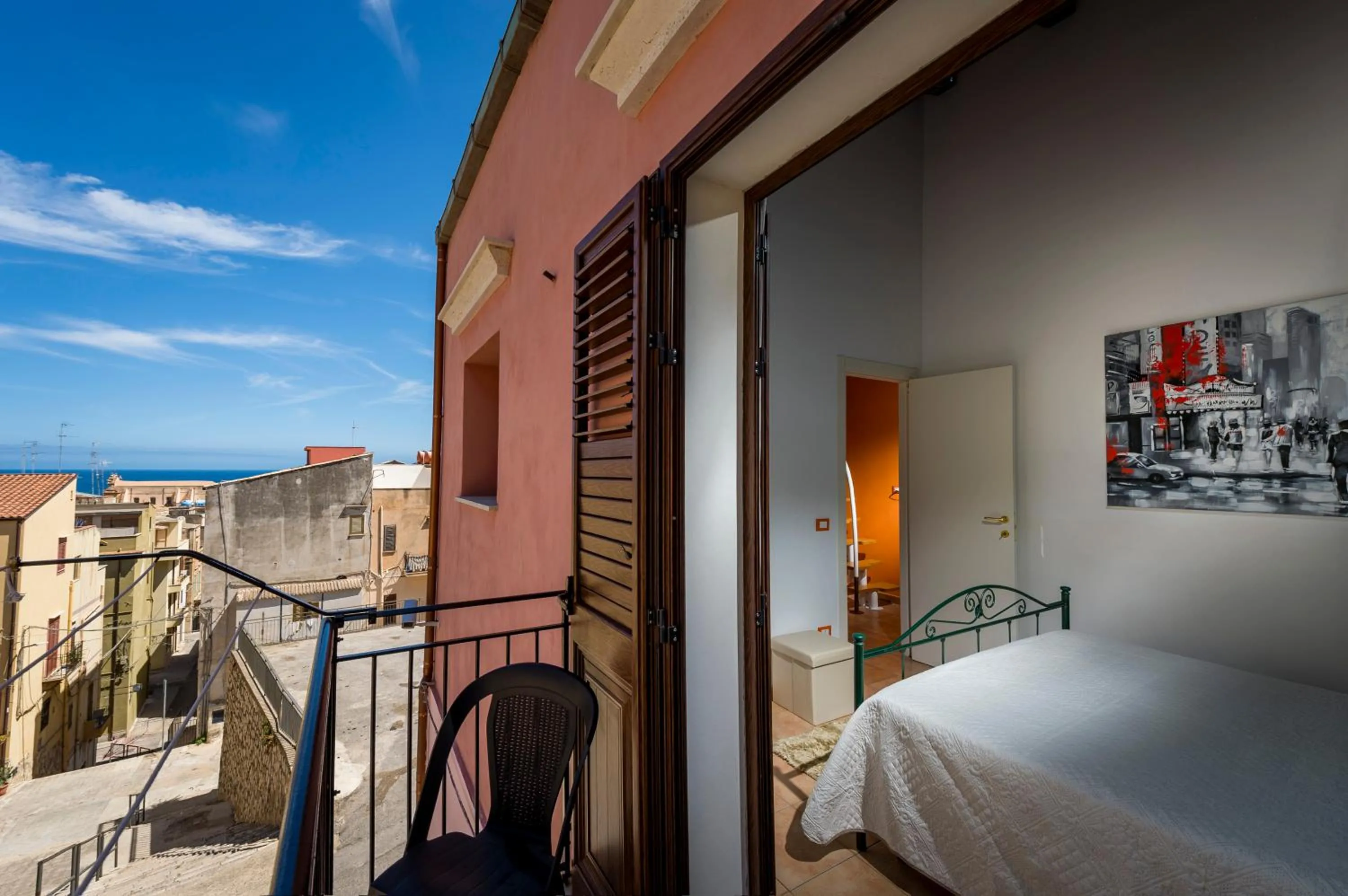 Balcony/Terrace, Bed in Casa Vacanze Cappuccini