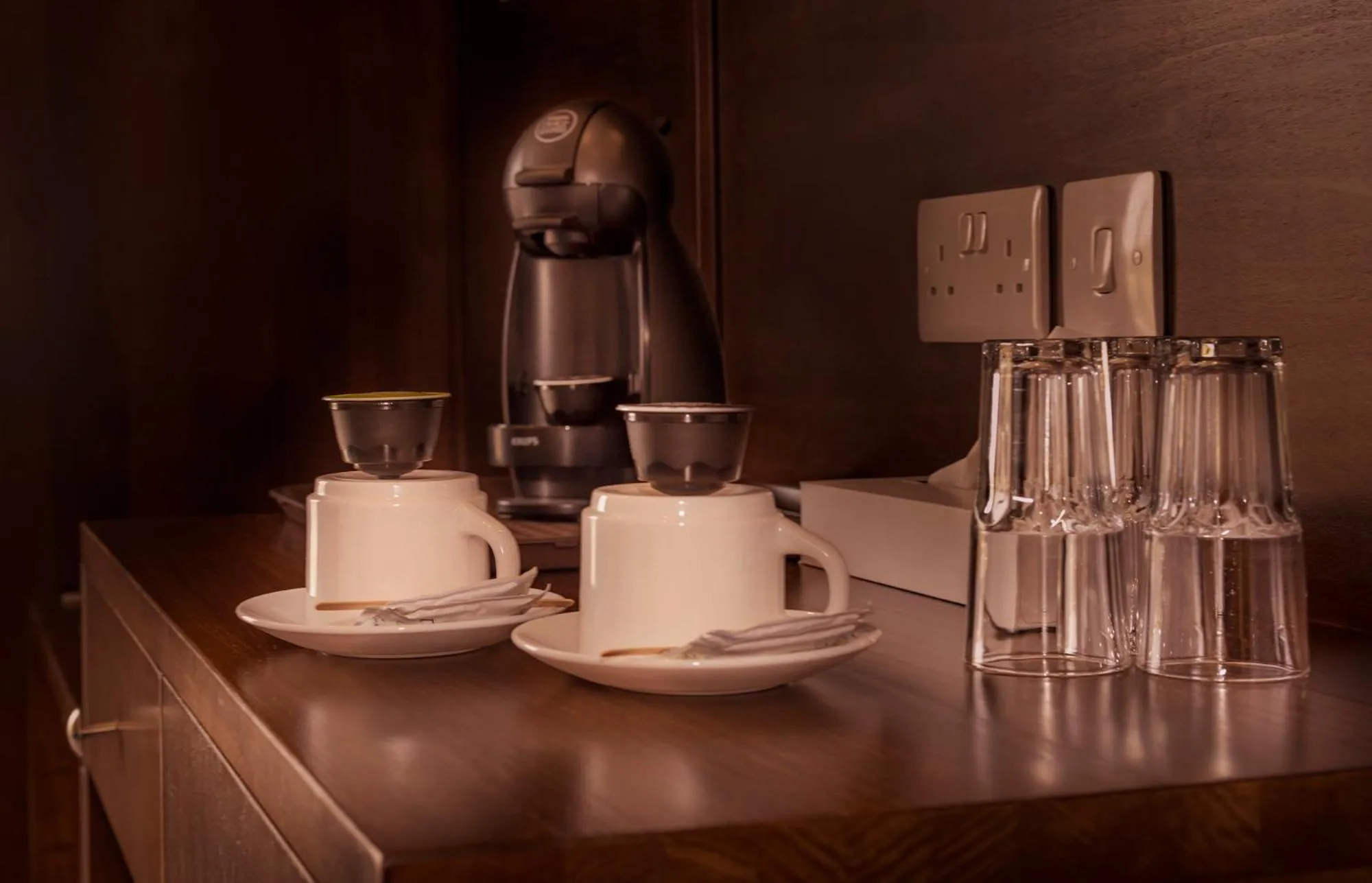 Coffee/tea facilities in Cerviola Hotel