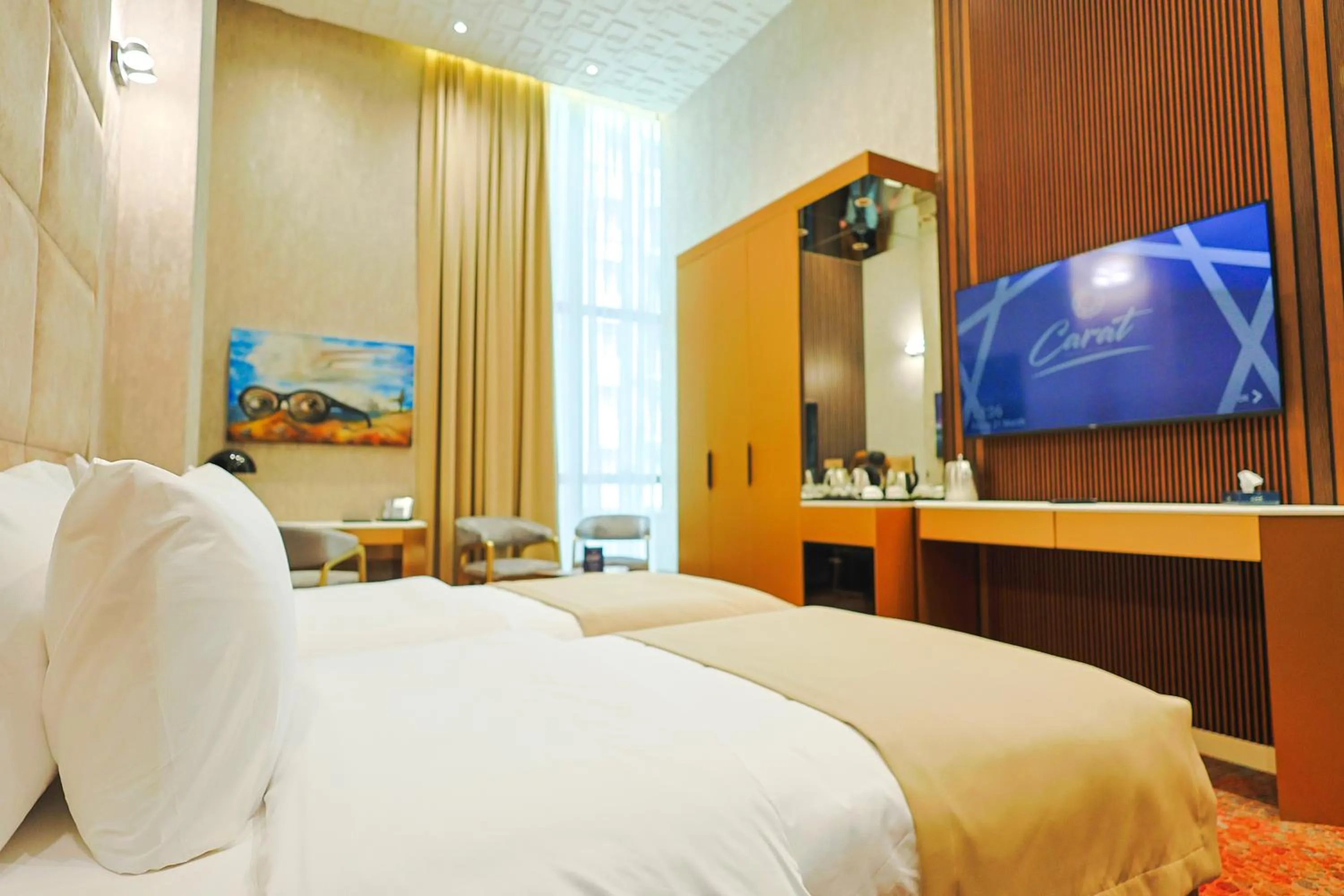 Bed in Carat Hotel Yerevan