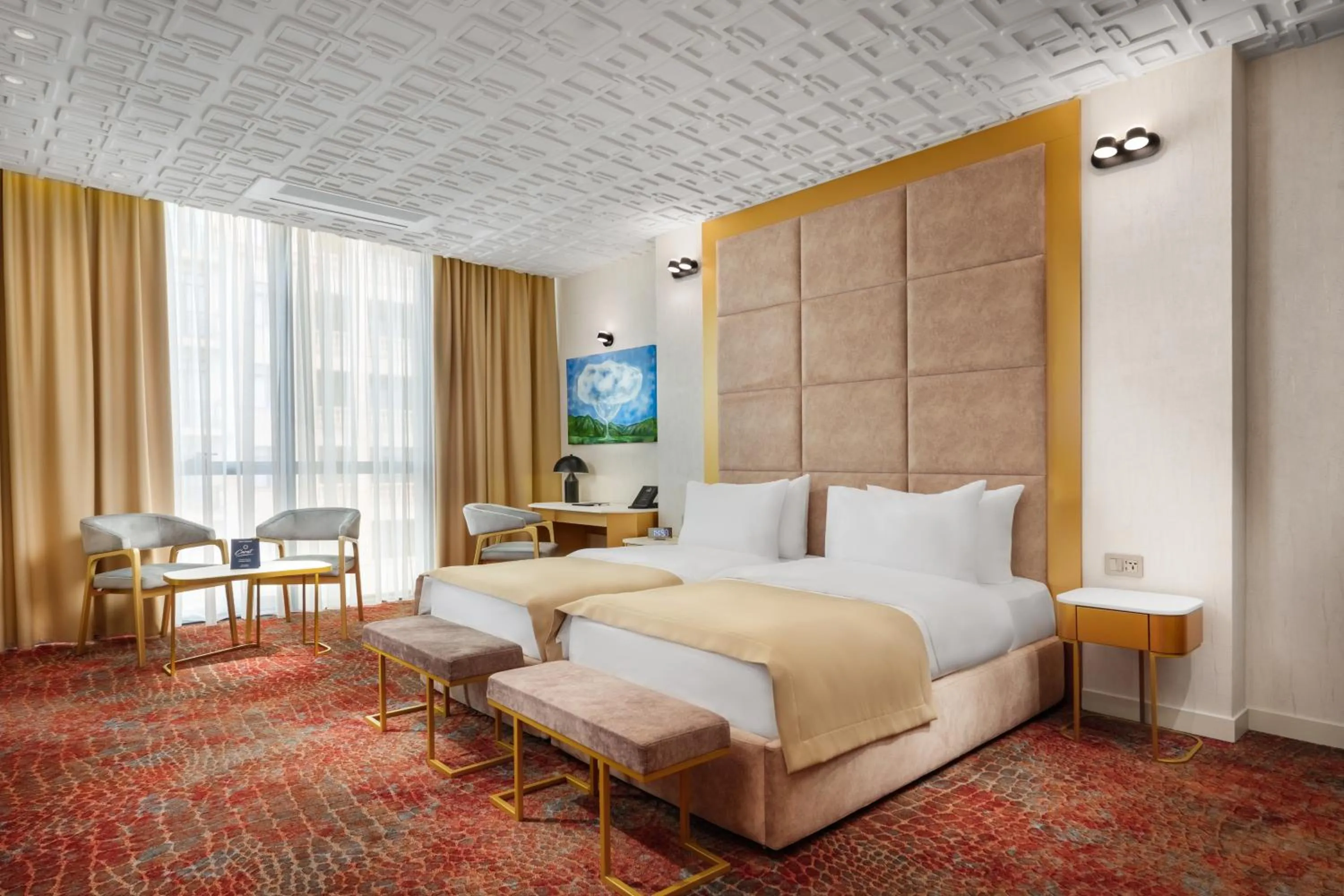 Bed in Carat Hotel Yerevan